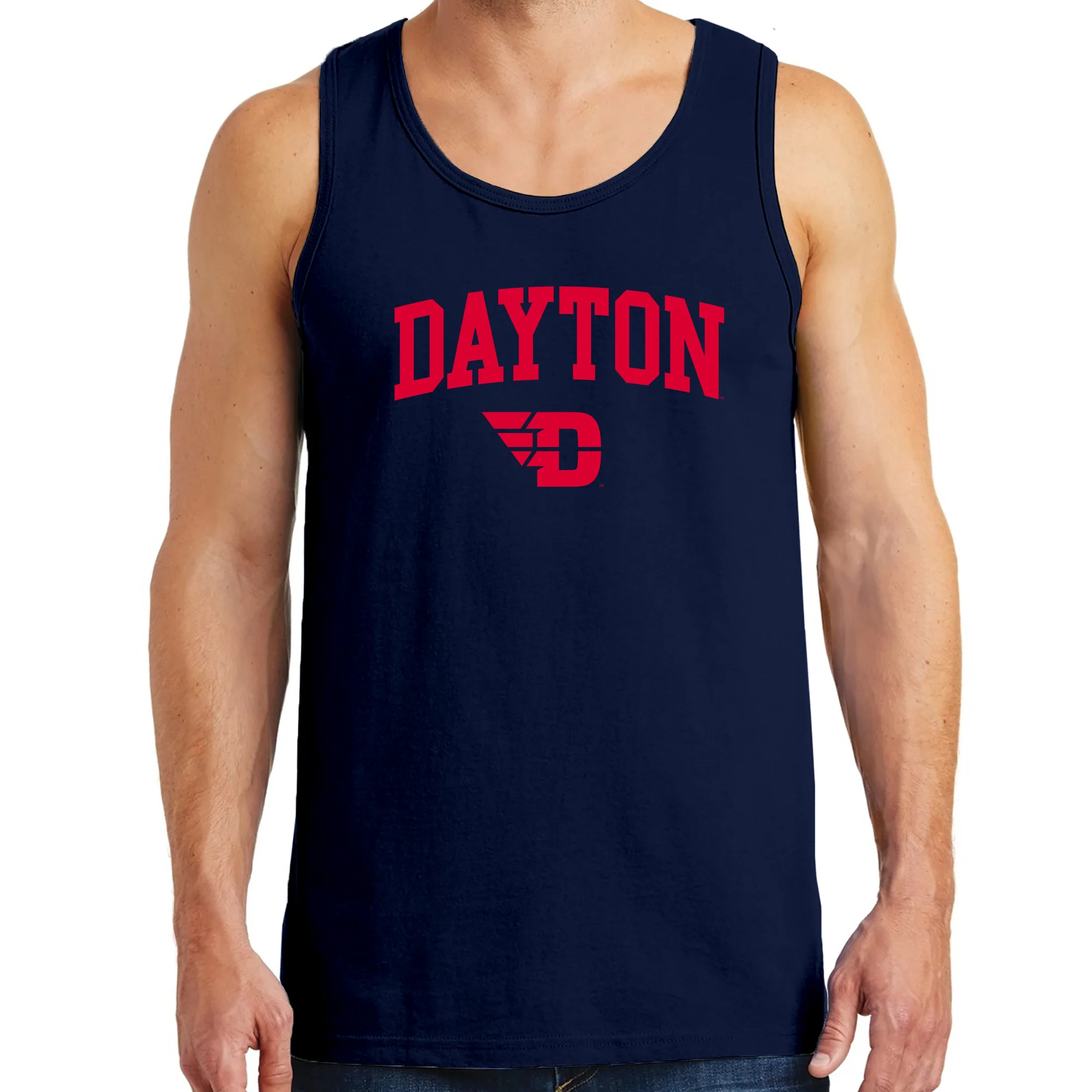 University of Dayton Flyers Arch Logo Tank Top - Navy - Image 3