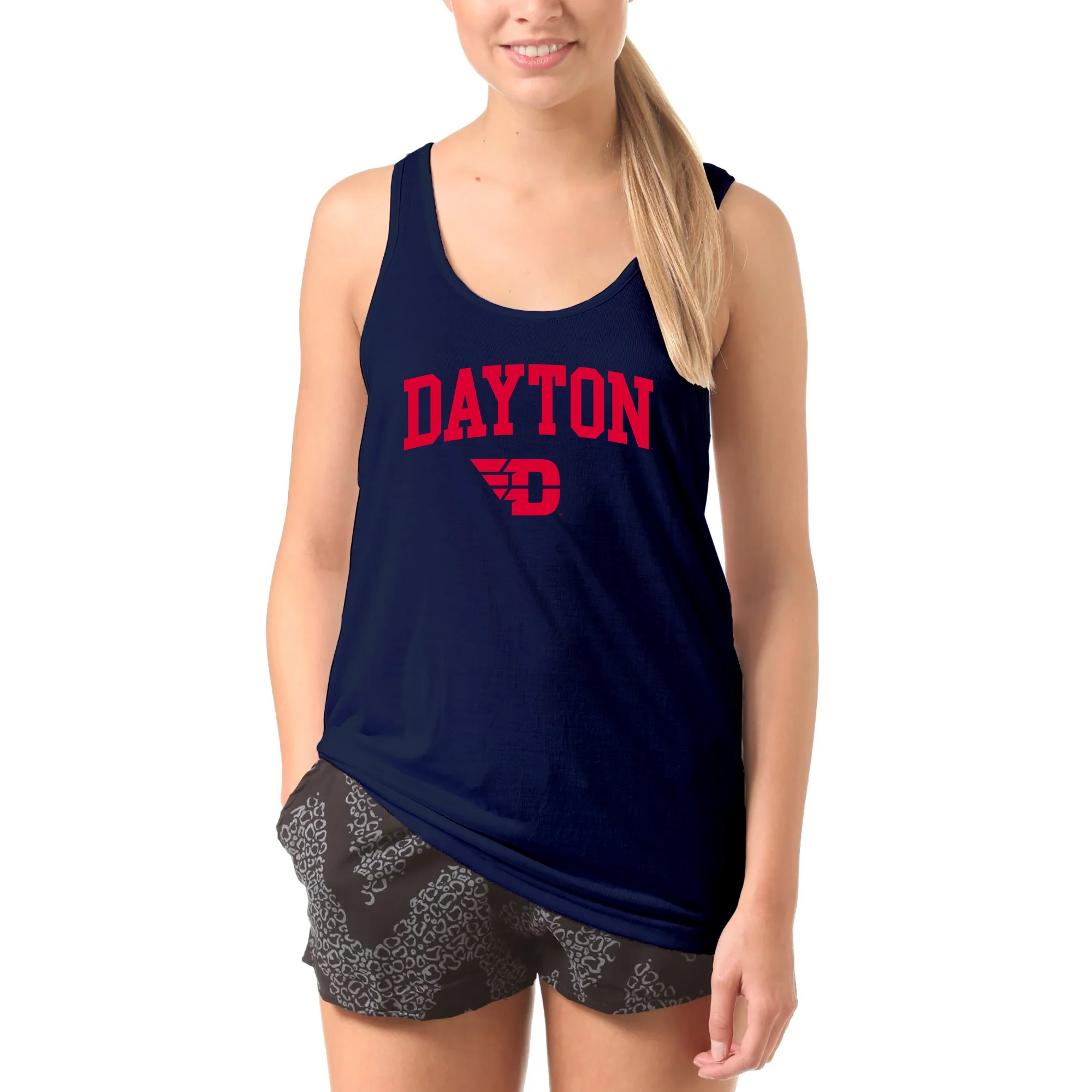 University of Dayton Flyers Arch Logo Tank Top - Navy - Image 4