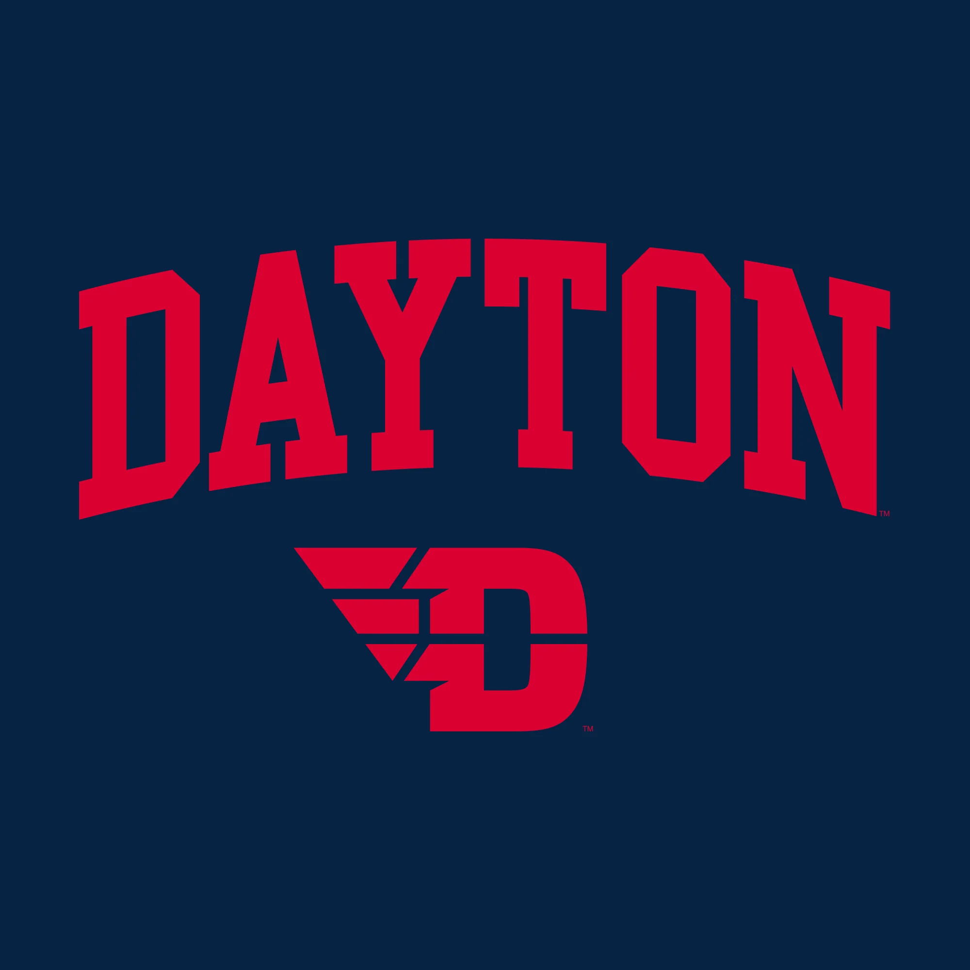 University of Dayton Flyers Arch Logo Youth Short Sleeve T Shirt - Navy - Image 2