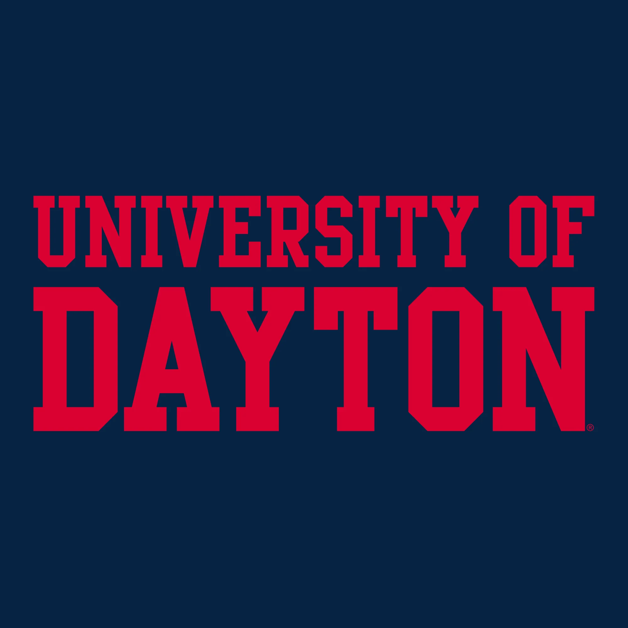 University of Dayton Flyers Basic Block Youth Short Sleeve T Shirt - Navy - Image 2
