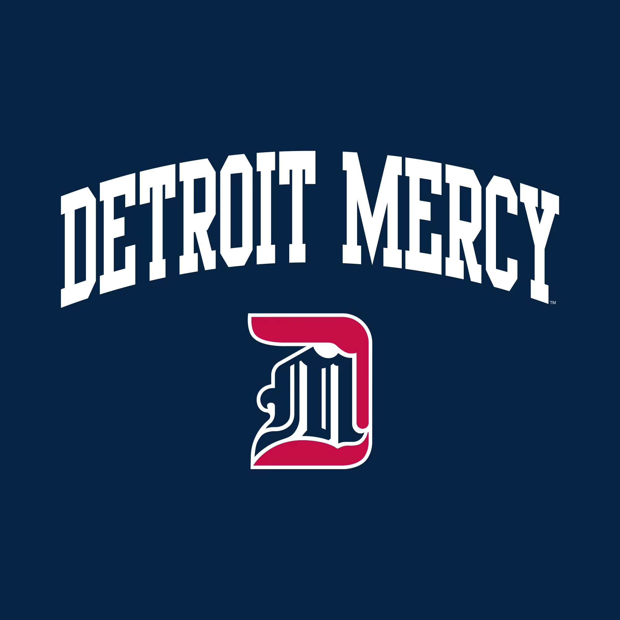 University Of Detroit Mercy Titans Arch Logo Short Sleeve T Shirt - Navy - Image 2