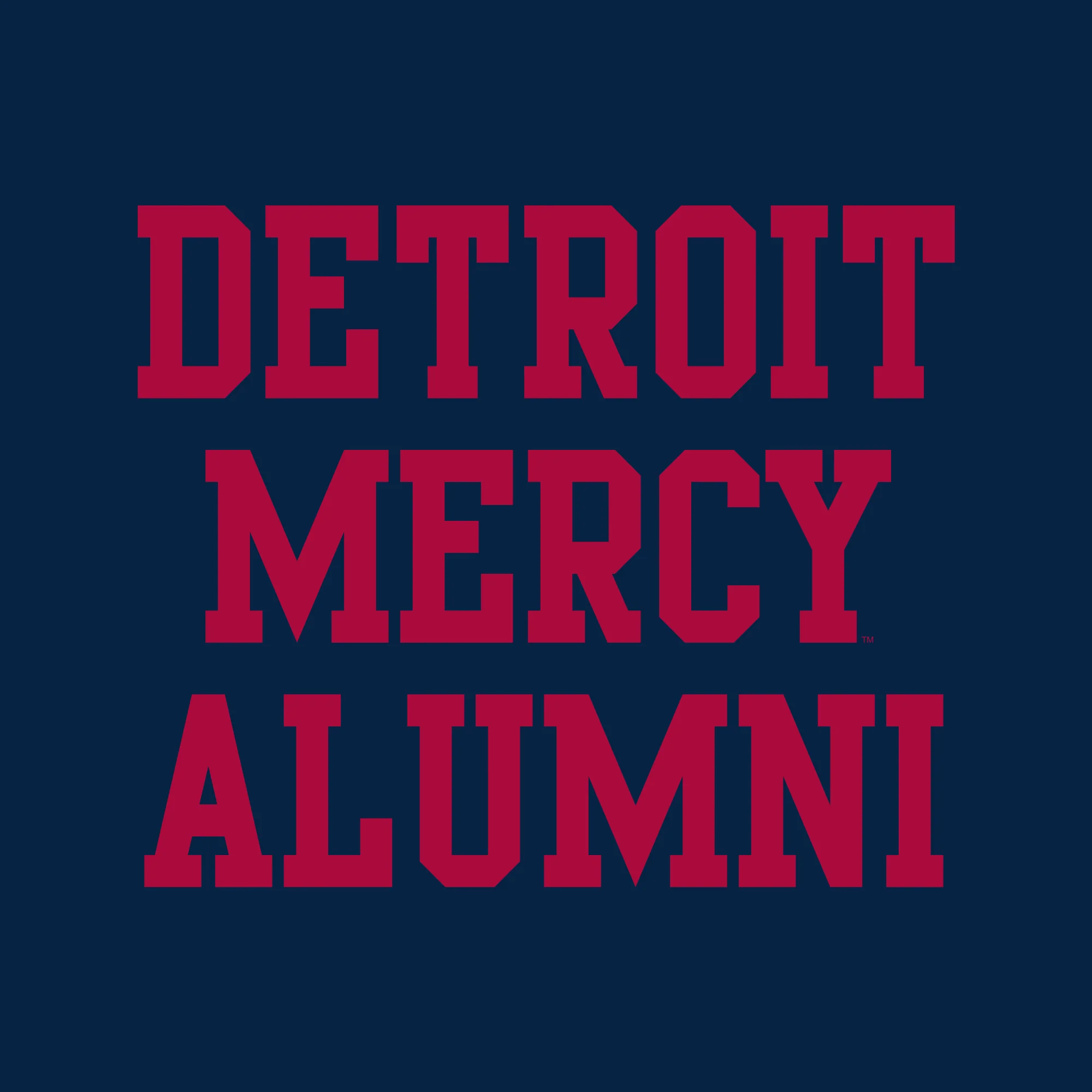 University Of Detroit Mercy Titans Basic Block Alumni Short Sleeve T Shirt - Navy - Image 2