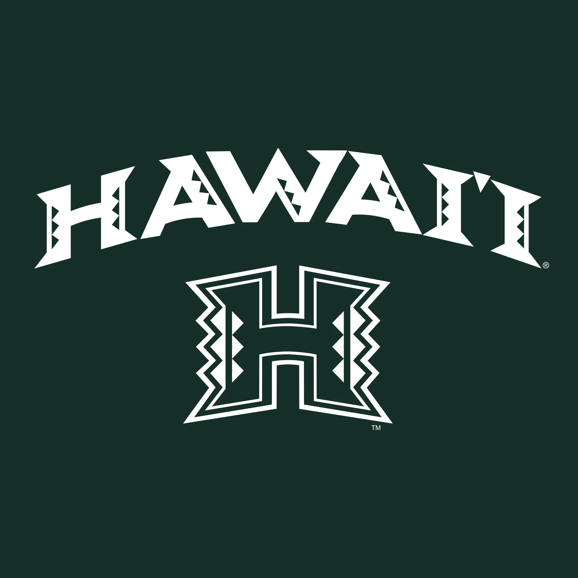 University of Hawaii Rainbow Warriors Arch Logo Cotton Tank Top - Forest - Image 2