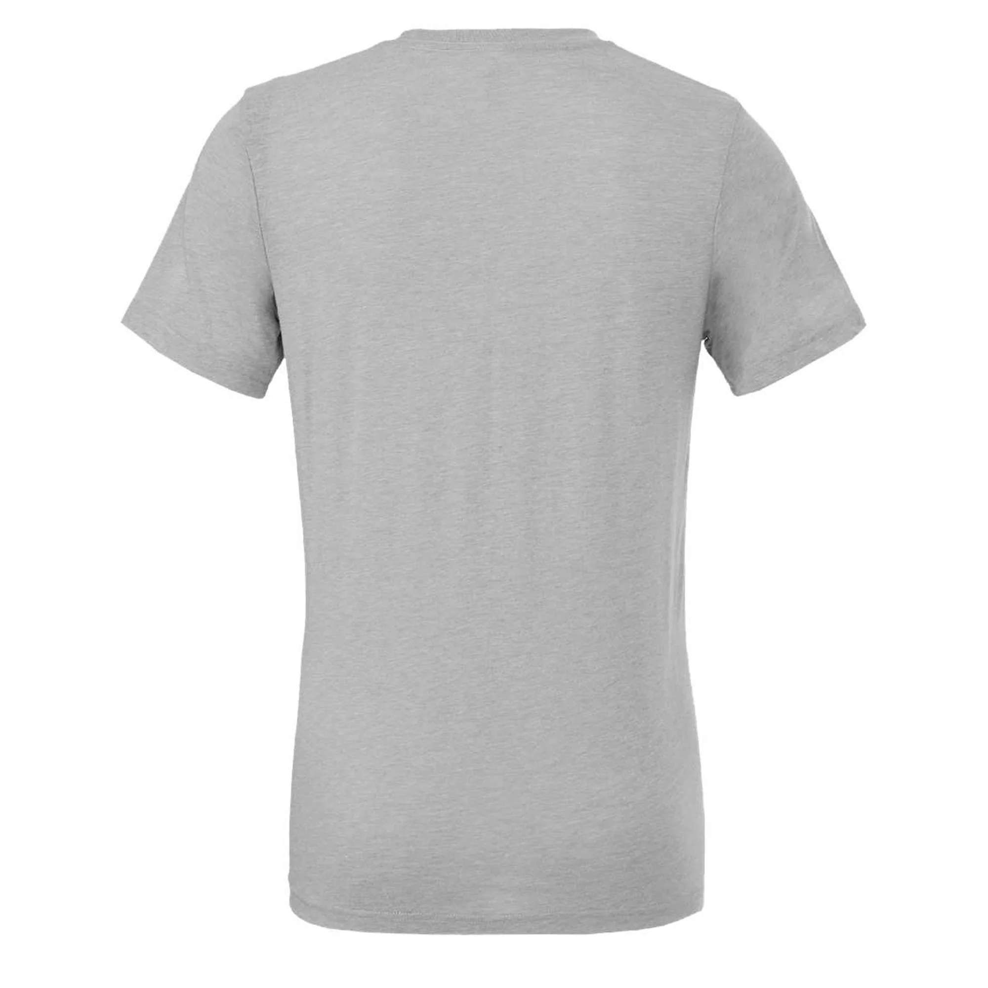 University of Houston Cougars Retro Basketball Hoop Canvas Triblend Short Sleeve T Shirt - Athletic Grey - Image 3