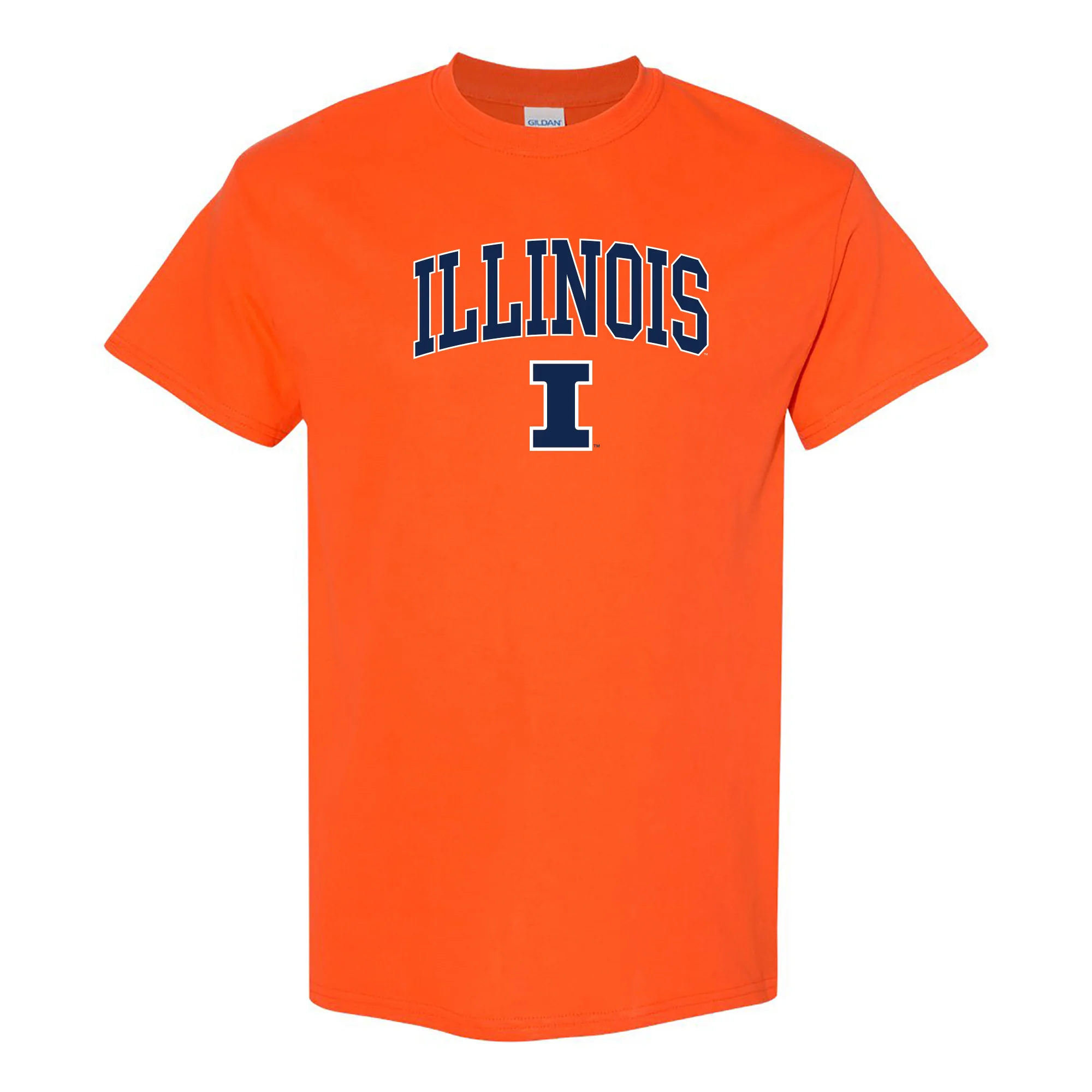 University of Illinois Fighting Illini Arch Logo Cotton T-Shirt - Orange