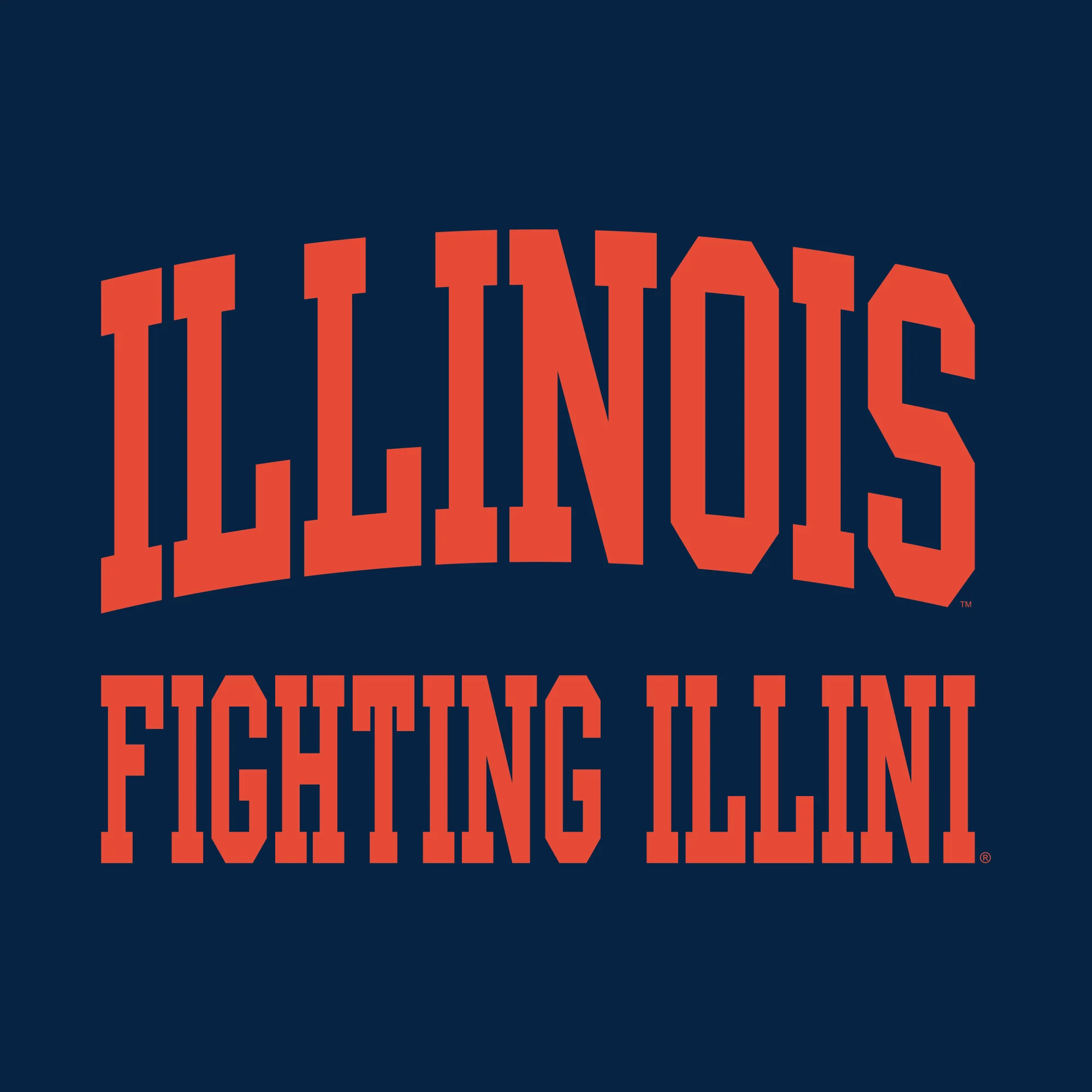 University of Illinois Fighting Illini Front and Back Print Cotton T-Shirt - Navy - Image 2