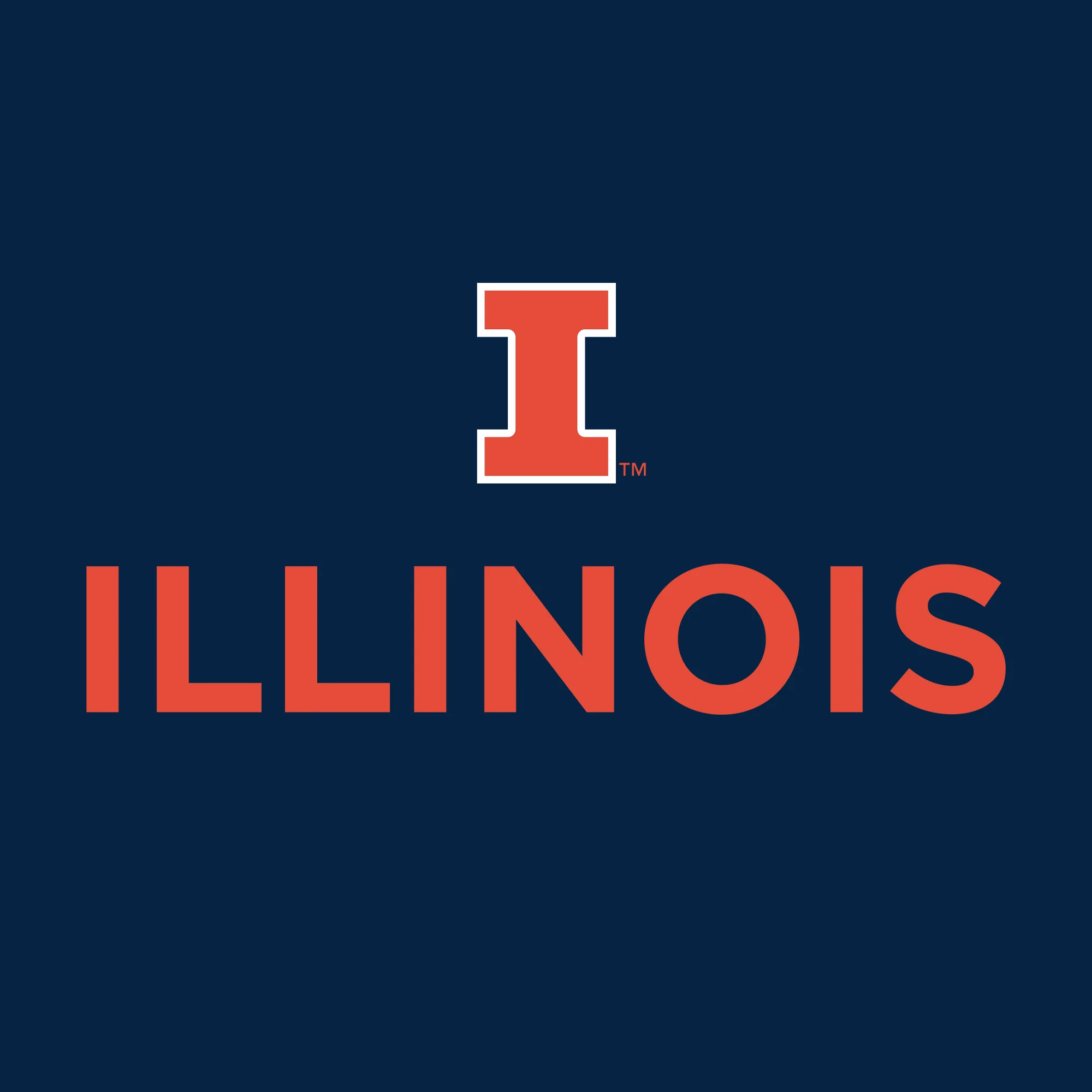 University of Illinois Fighting Illini Institutional Logo Cotton Long Sleeve T-Shirt - Navy - Image 2