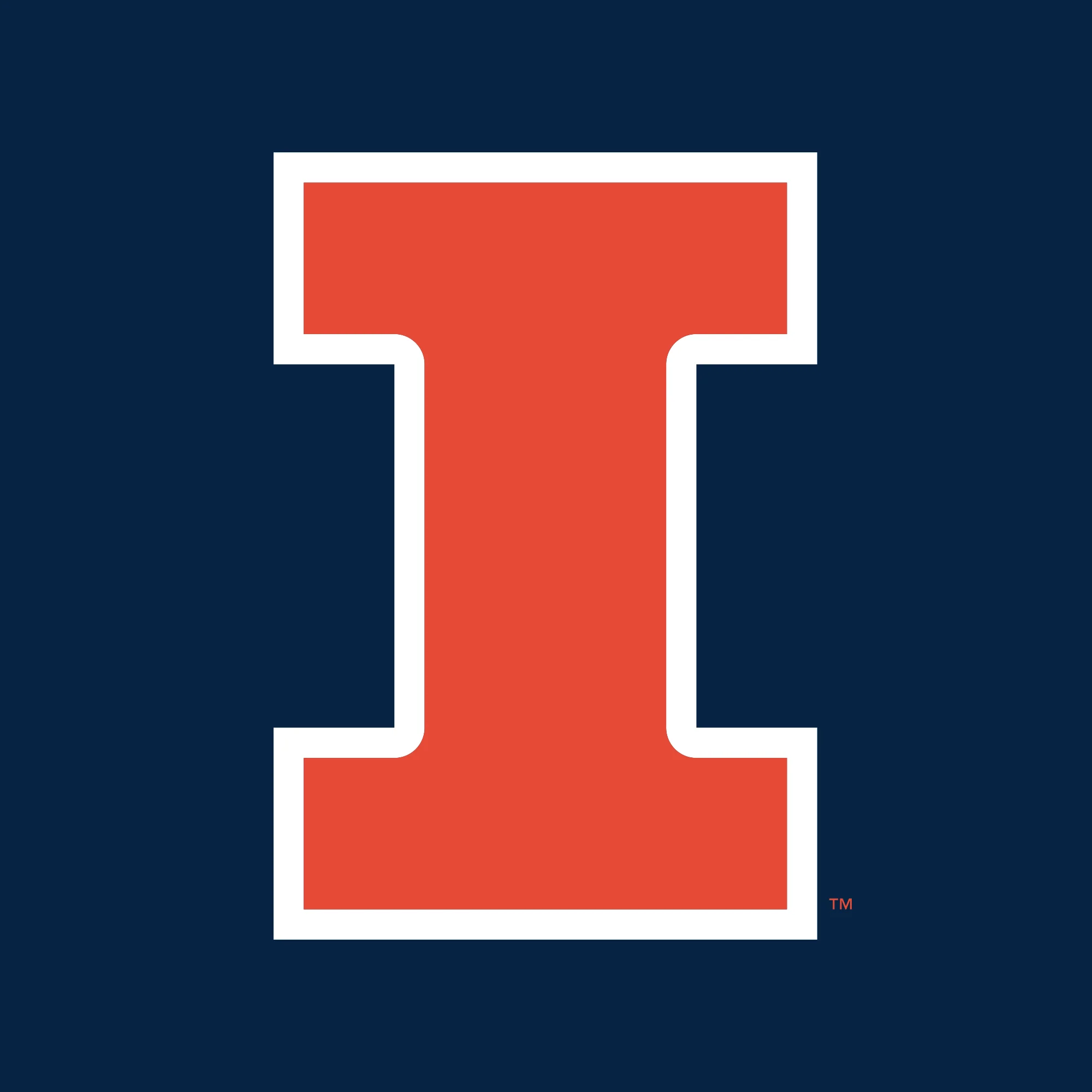 University of Illinois Fighting Illini Primary Logo Cotton Long Sleeve T-Shirt - Navy - Image 2