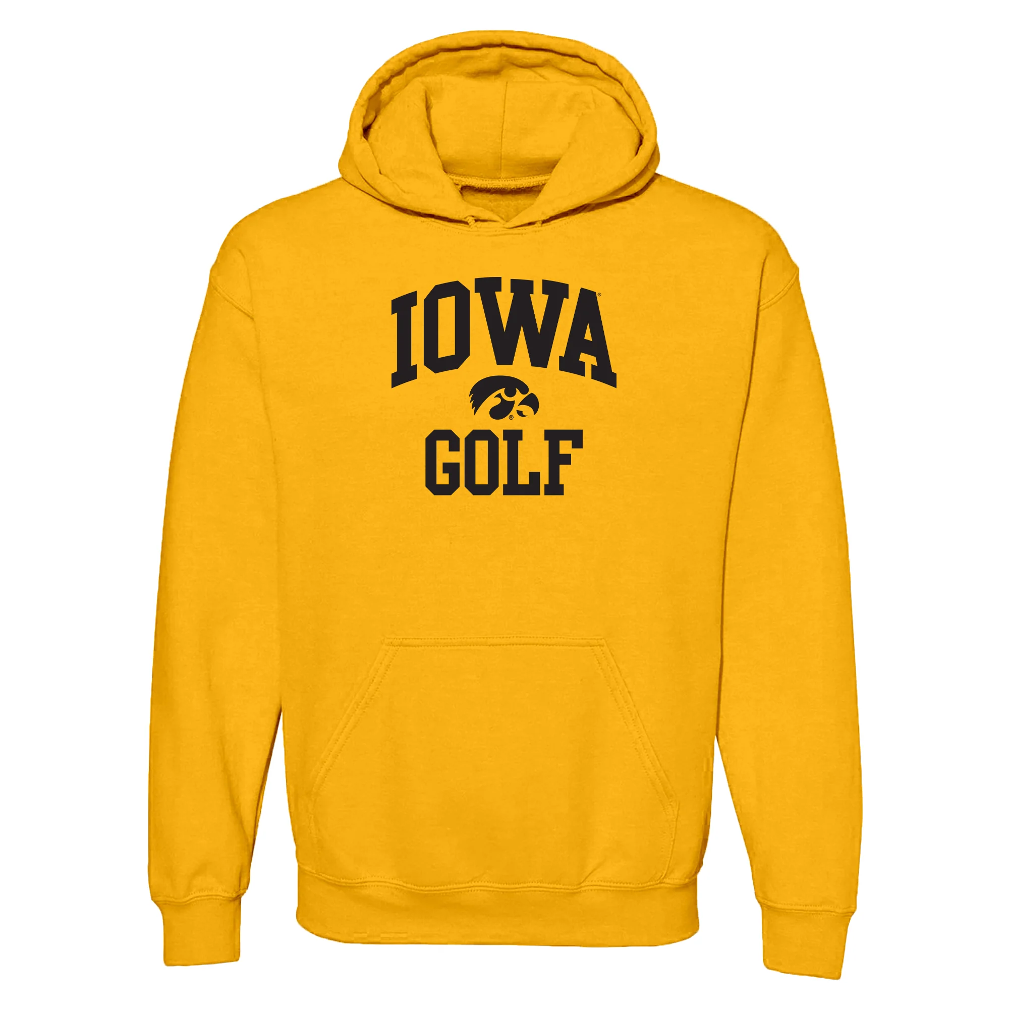 University of Iowa Hawkeyes Arch Logo Golf Hoodie- Gold
