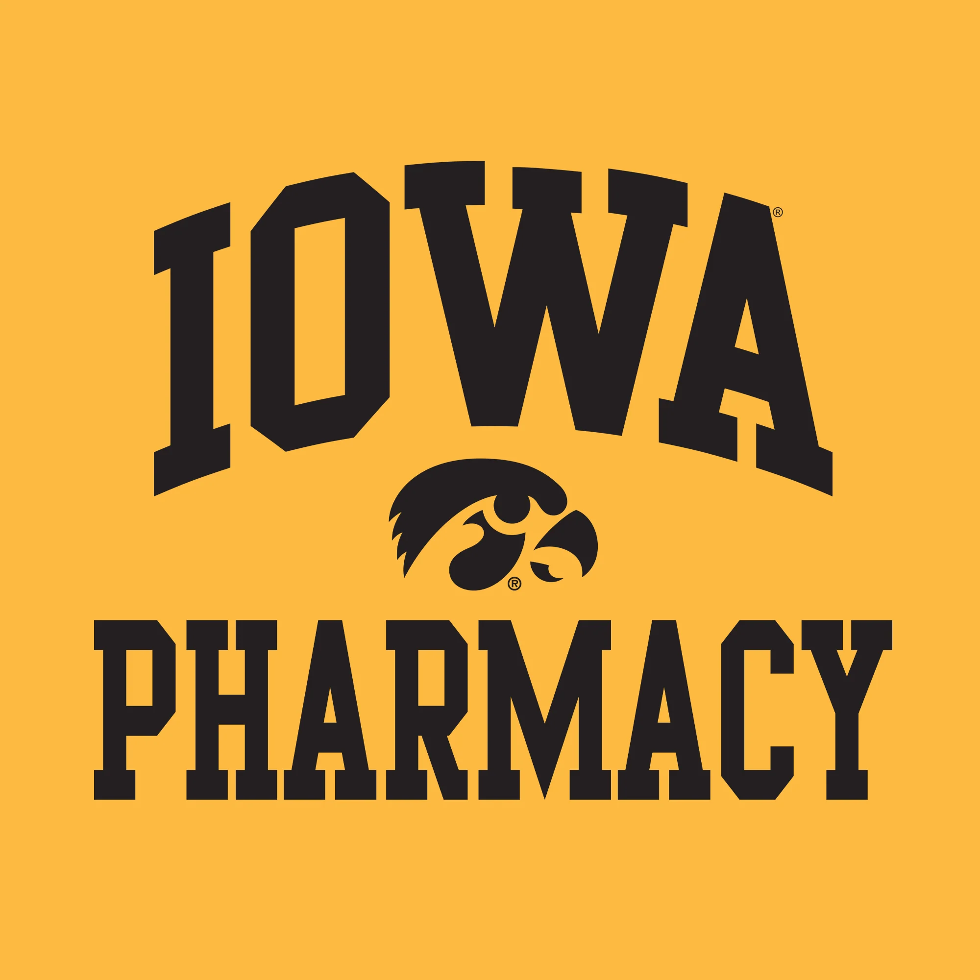 University of Iowa Hawkeyes Arch Logo Pharmacy Short Sleeve T Shirt - Gold - Image 2