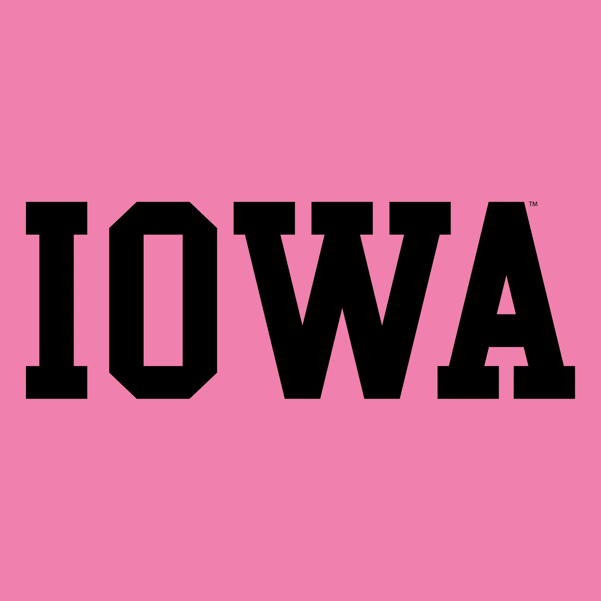 University of Iowa Hawkeyes Basic Block Short Sleeve T Shirt - Azalea - Image 2