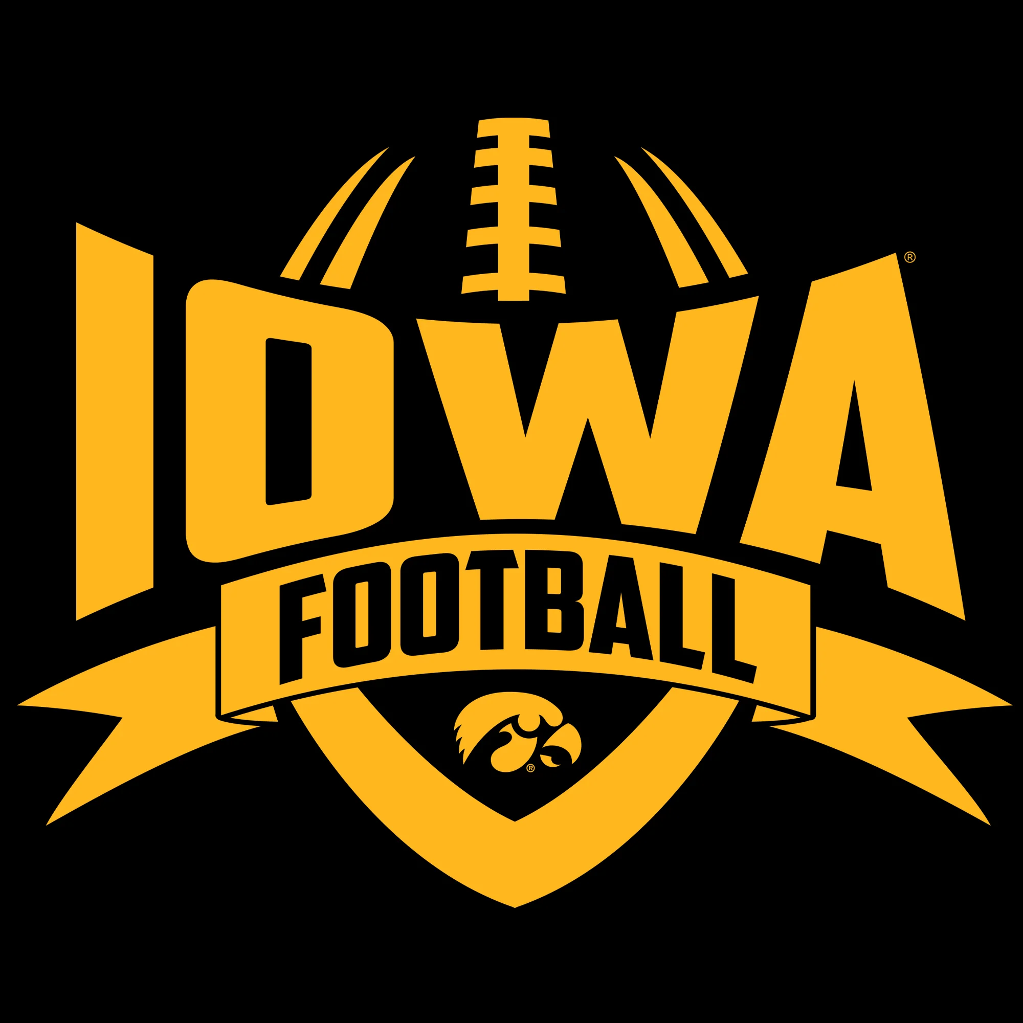 University of Iowa Hawkeyes Football Rush Short Sleeve T Shirt - Black - Image 2