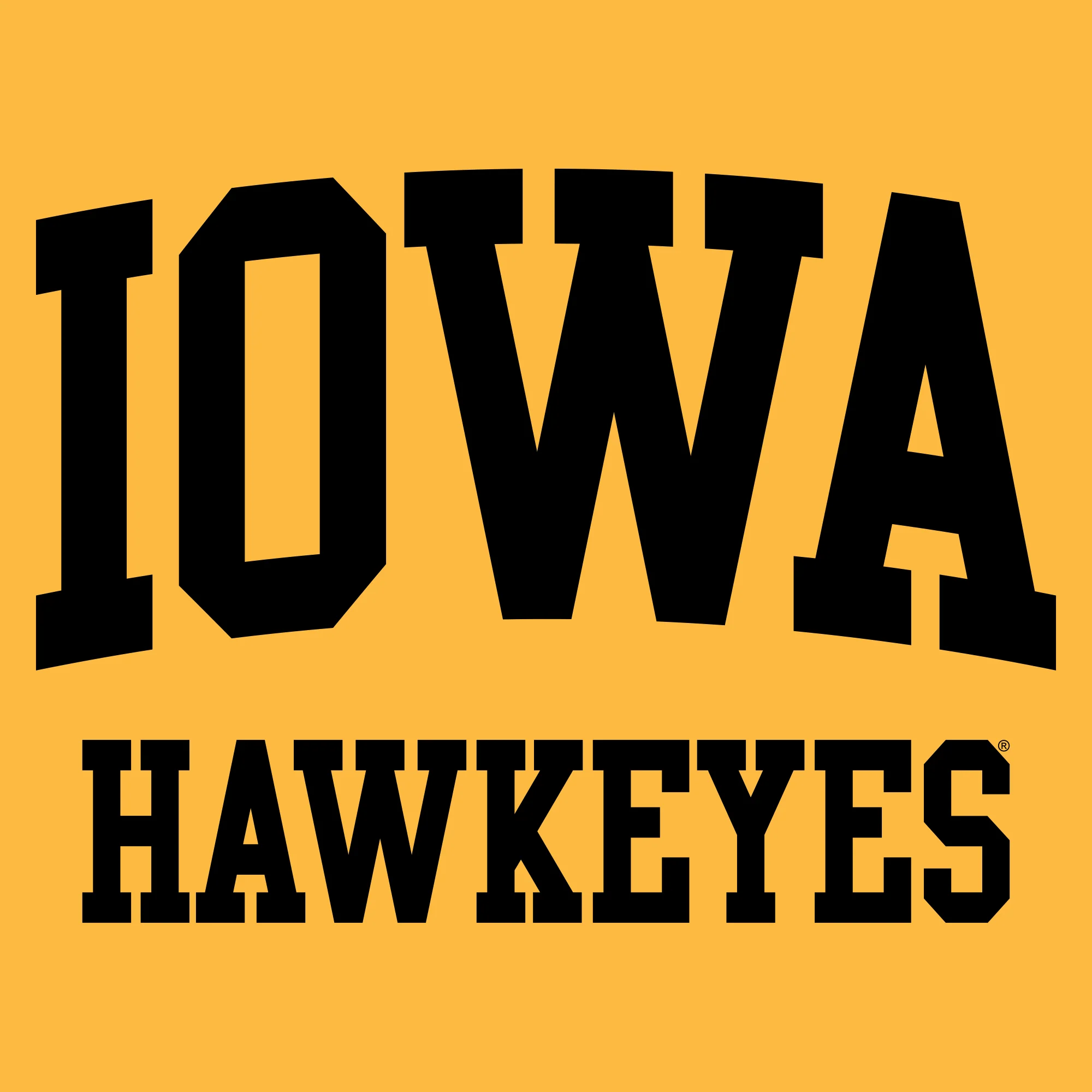 University of Iowa Hawkeyes Front Back Print Short Sleeve T Shirt - Gold - Image 2