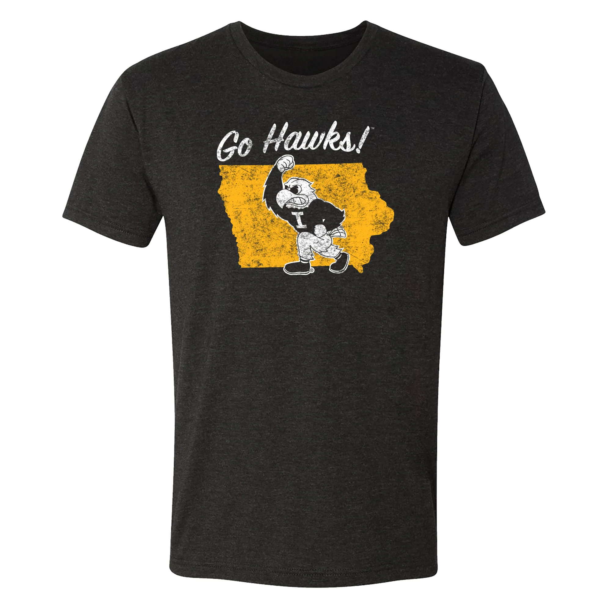 University of Iowa Hawkeyes Silhouette Herky Short Sleeve T Shirt - Vintage Black