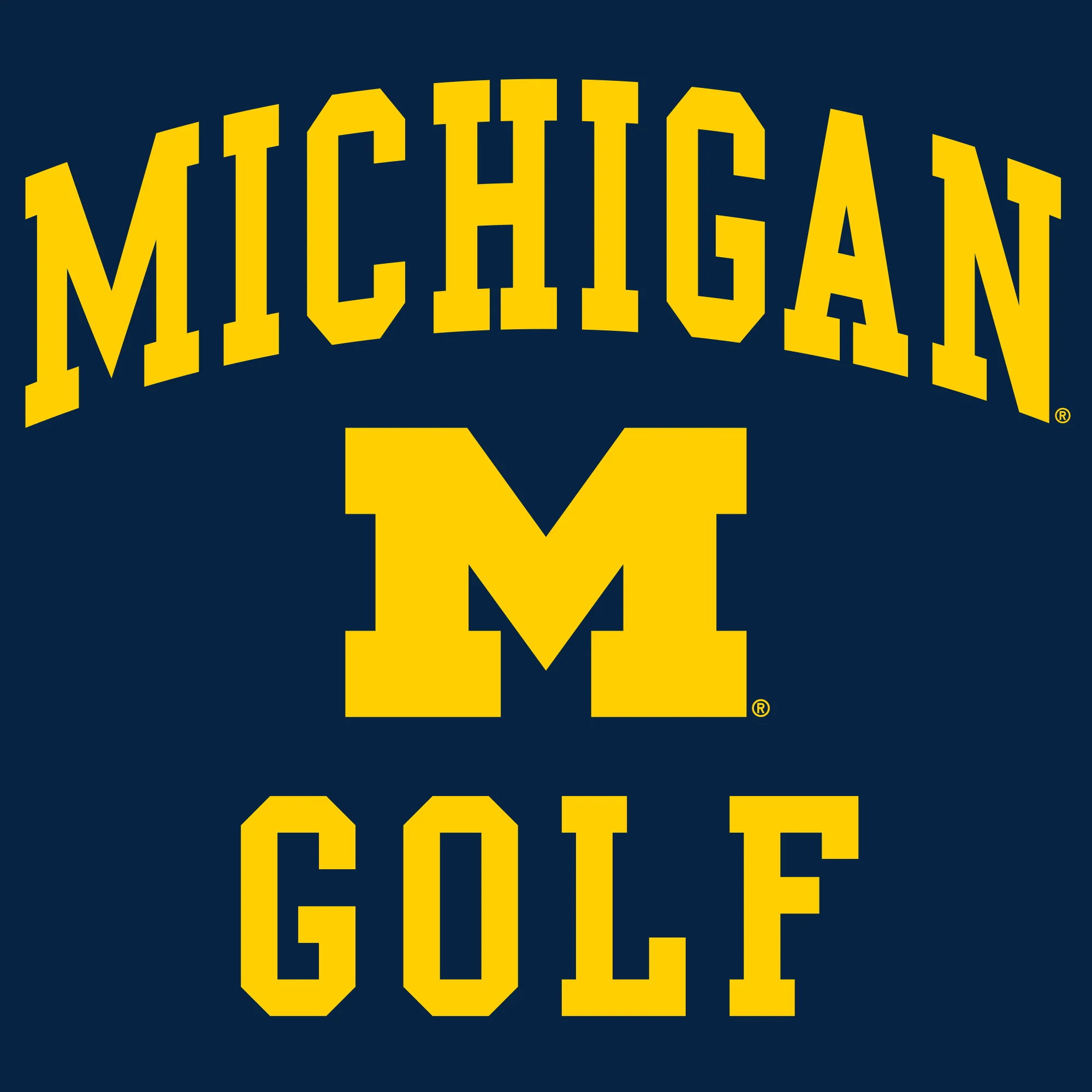 University of Michigan Wolverines Arch Logo Golf Long Sleeve - Navy - Image 2