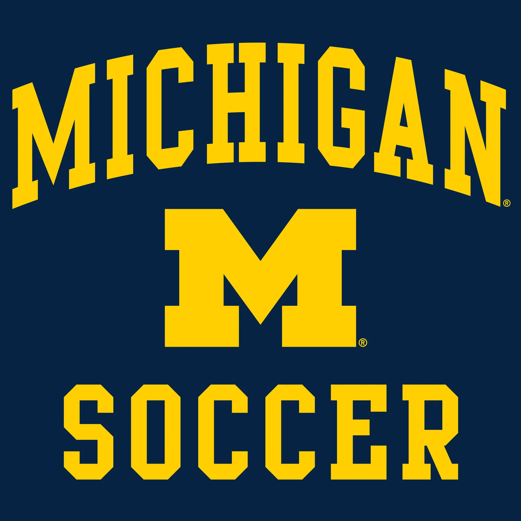 University of Michigan Wolverines Arch Logo Soccer Hoodie - Navy - Image 2