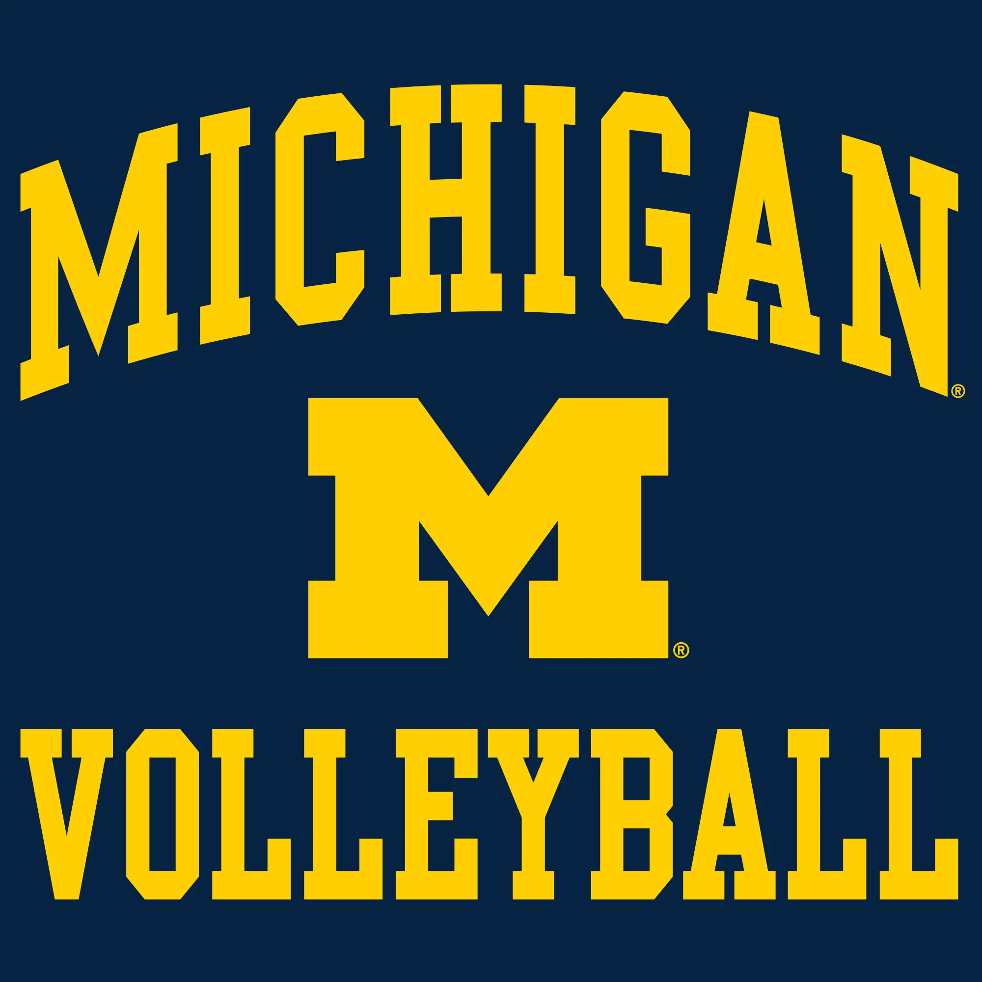 University of Michigan Wolverines Arch Logo Volleyball Long Sleeve - Navy - Image 2