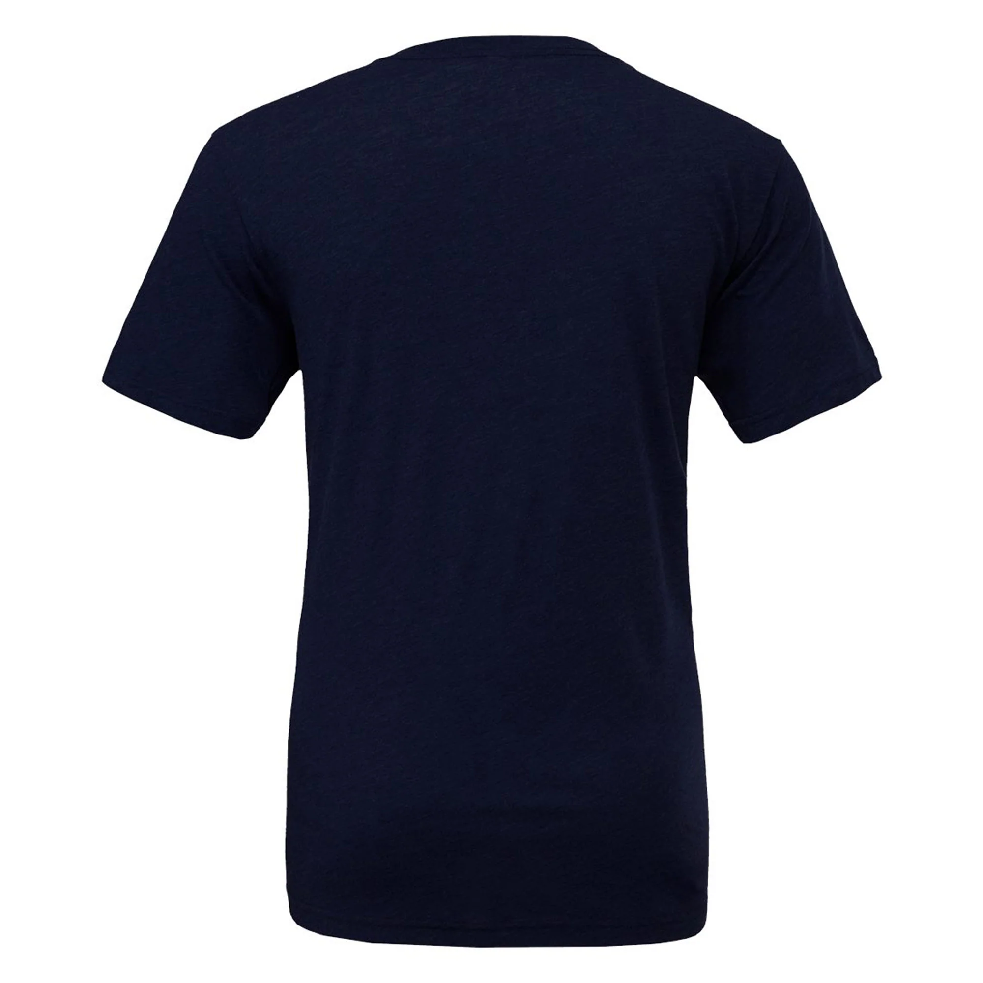 University of Michigan Wolverines Harbor Script Canvas Short Sleeve Triblend T-Shirt - Solid Navy Triblend - Image 3
