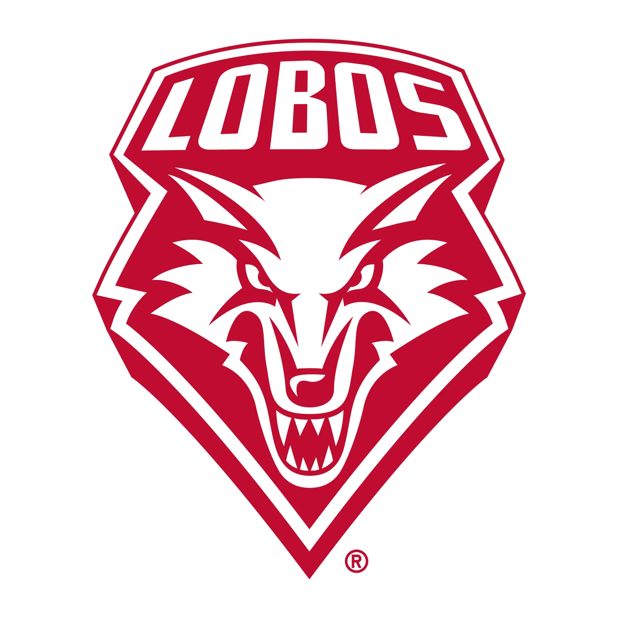 University of New Mexico Lobos Primary Logo Cotton Long Sleeve T-Shirt - White - Image 2