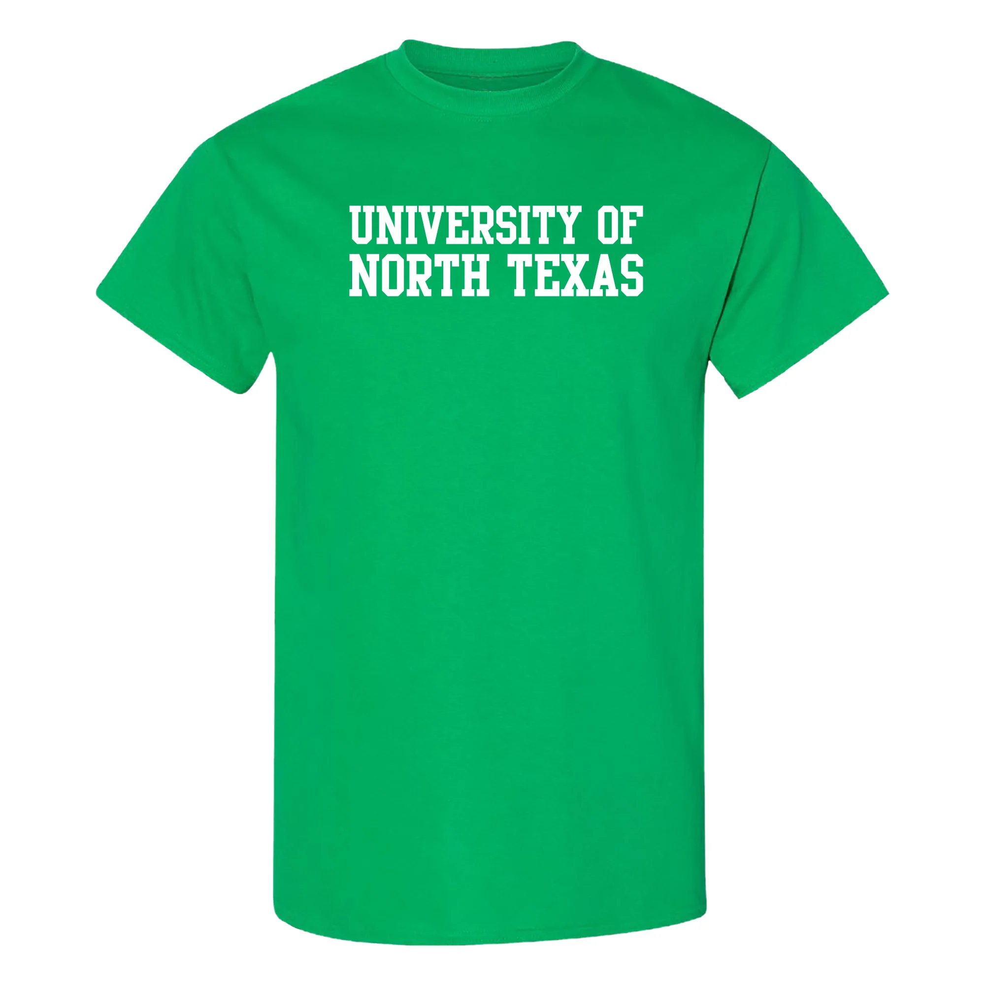 University of North Texas Mean Green Basic Block Cotton T-Shirt - Irish Green