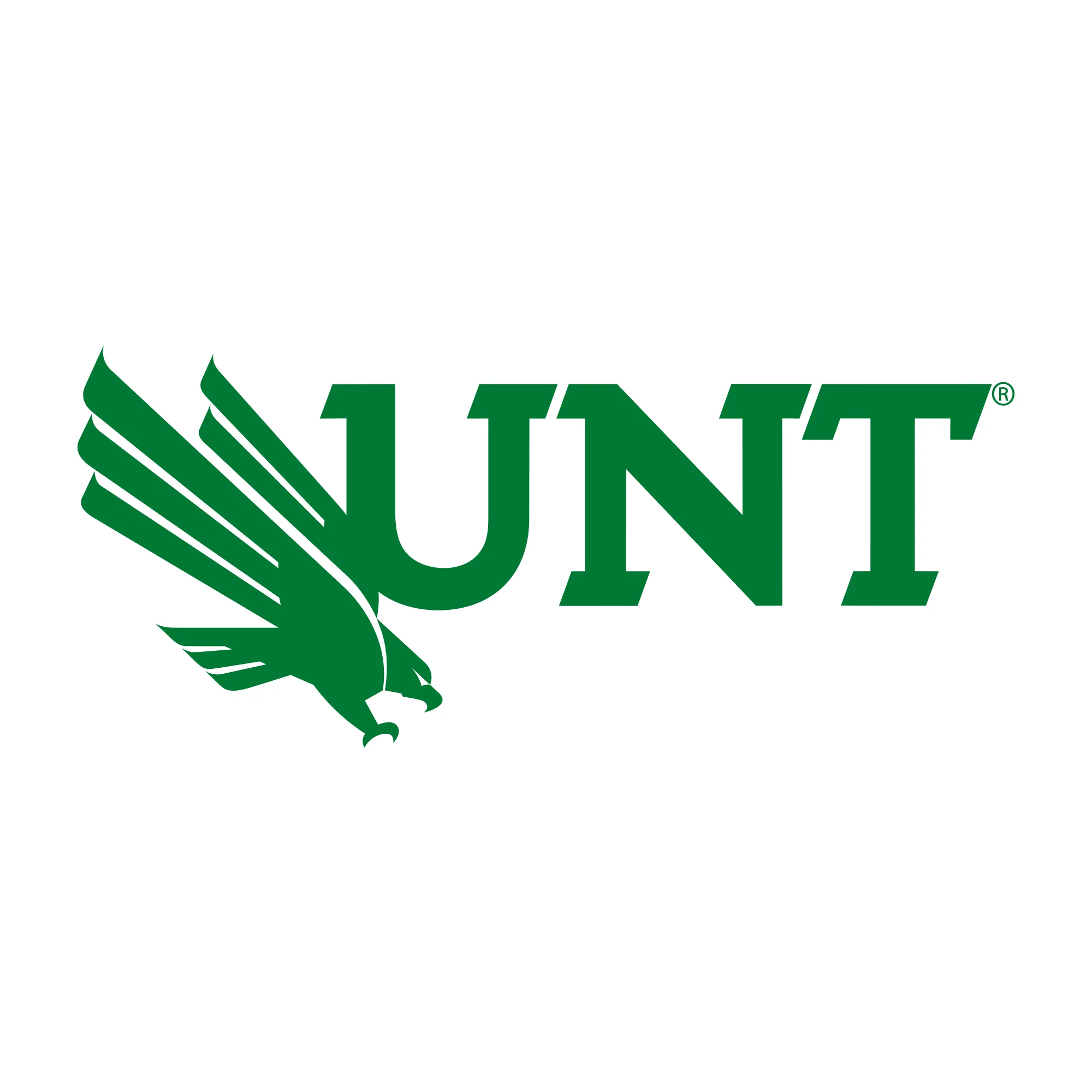 University of North Texas Mean Green Primary Logo Cotton Long Sleeve T-Shirt - White - Image 2