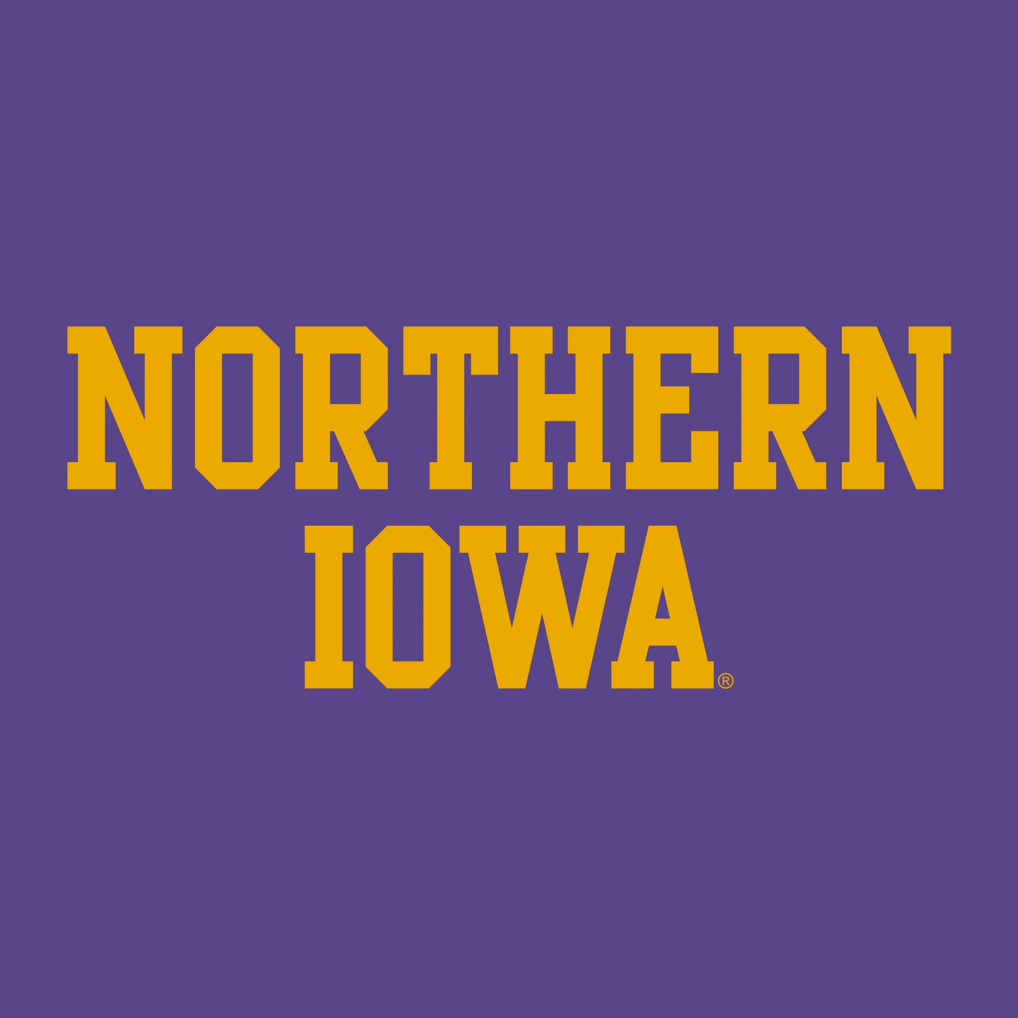 University of Northern Iowa Panthers Basic Block Long Sleeve T Shirt - Purple - Image 2
