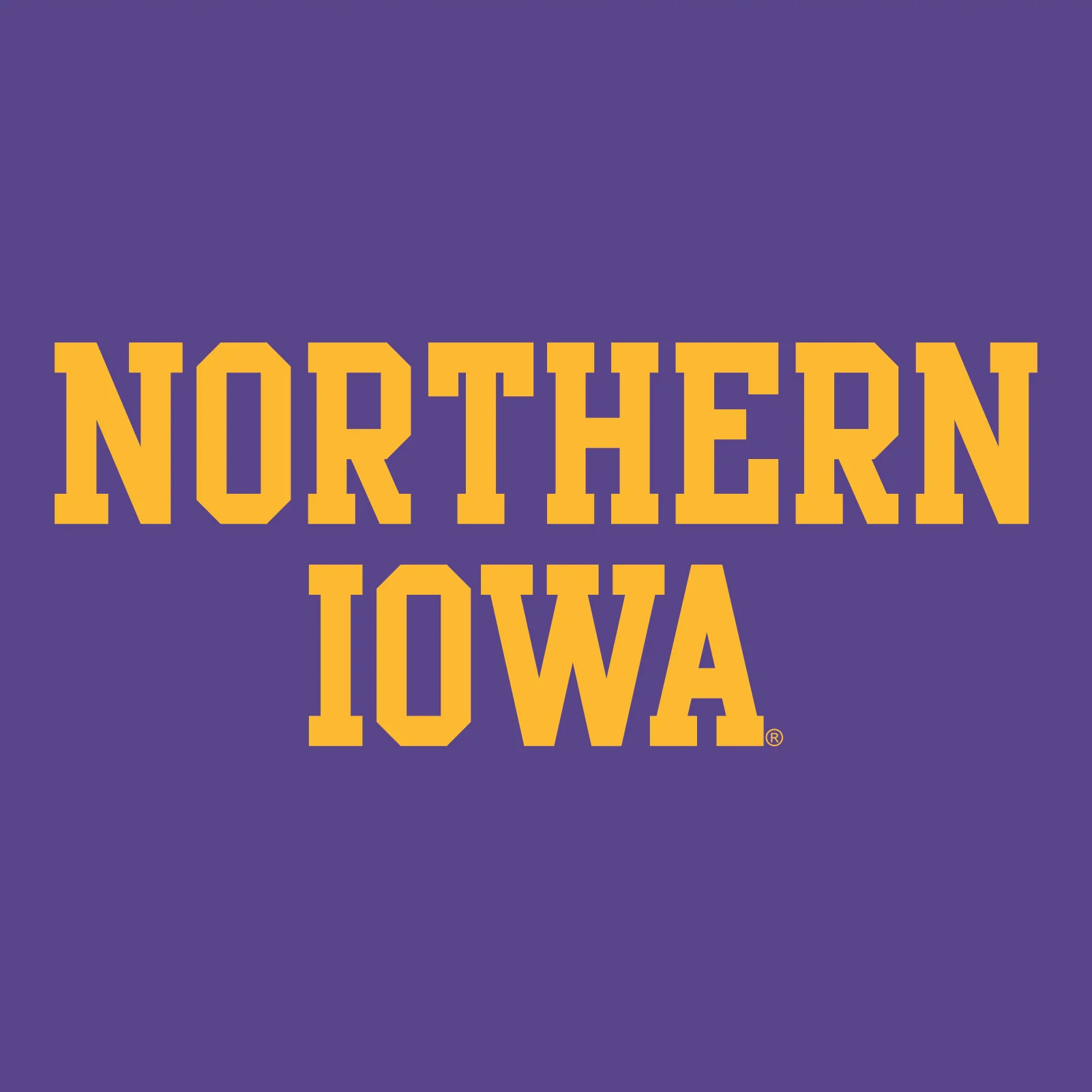 University of Northern Iowa Panthers Basic Block Short Sleeve T Shirt - Purple - Image 2