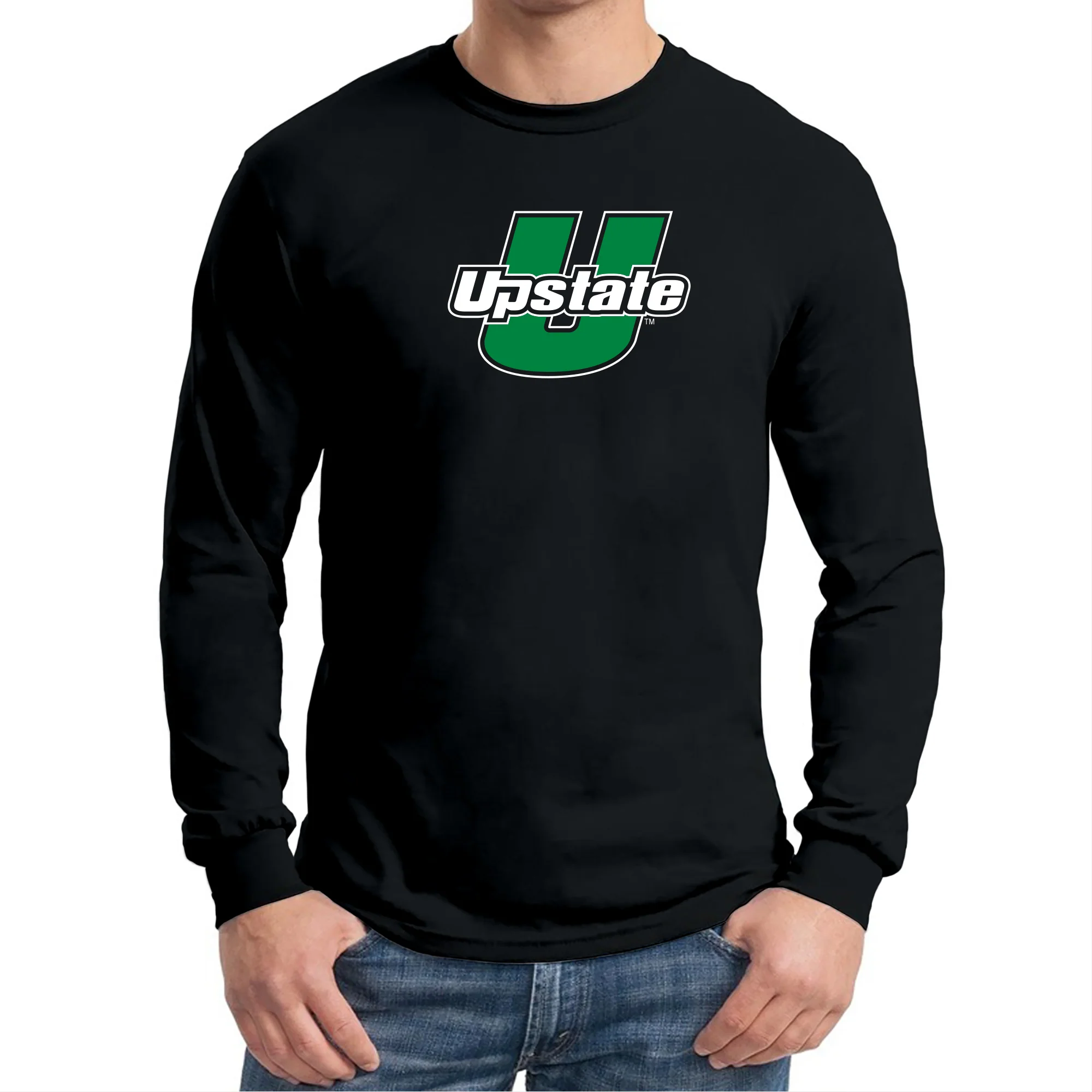 University of South Carolina Upstate Spartans Primary Logo Long Sleeve T-Shirt - Black - Image 3