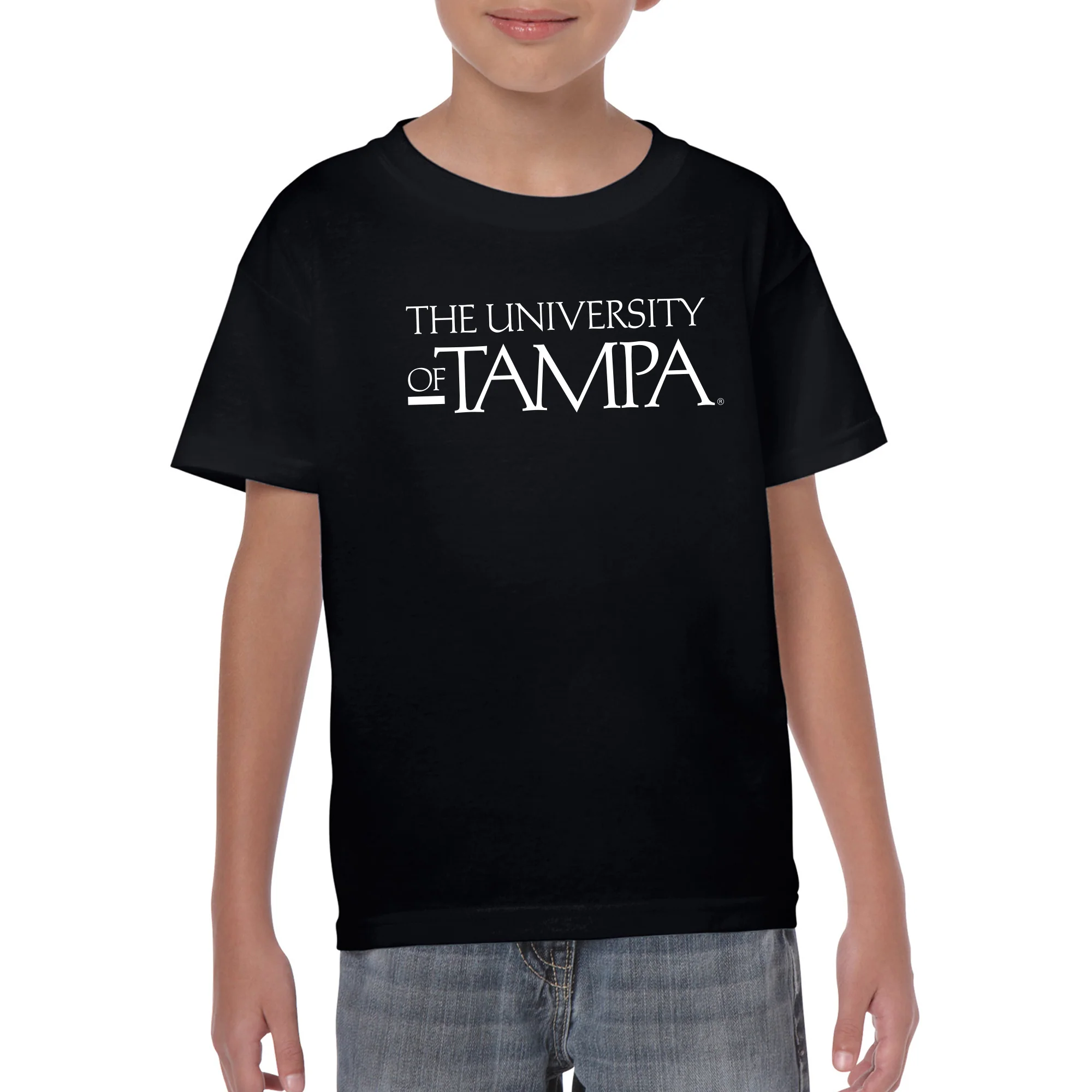 University of Tampa Spartans Basic Block Youth T-Shirt - Black - Image 3