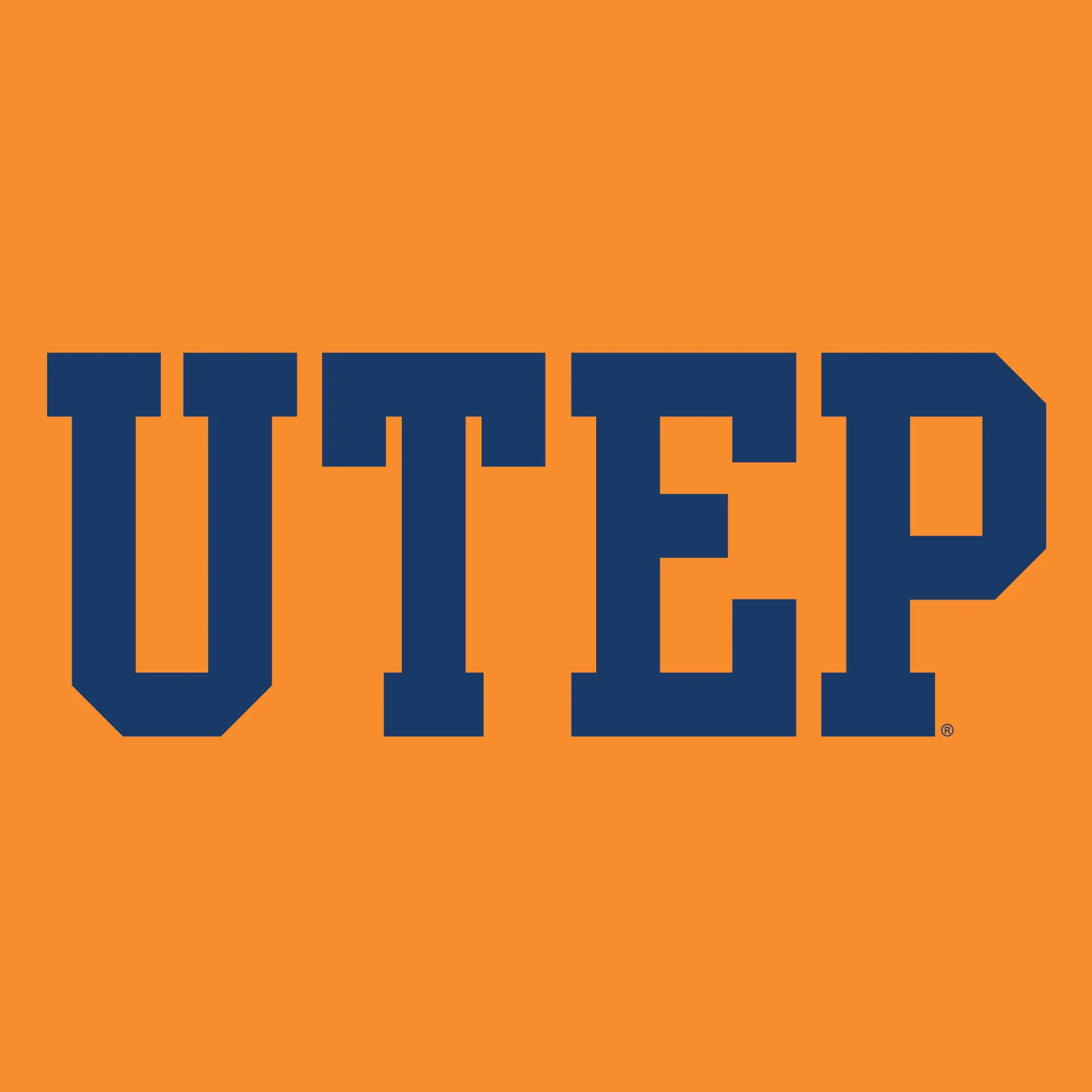 University of Texas at El Paso Miners Basic Block Short Sleeve T Shirt - Tangerine - Image 2