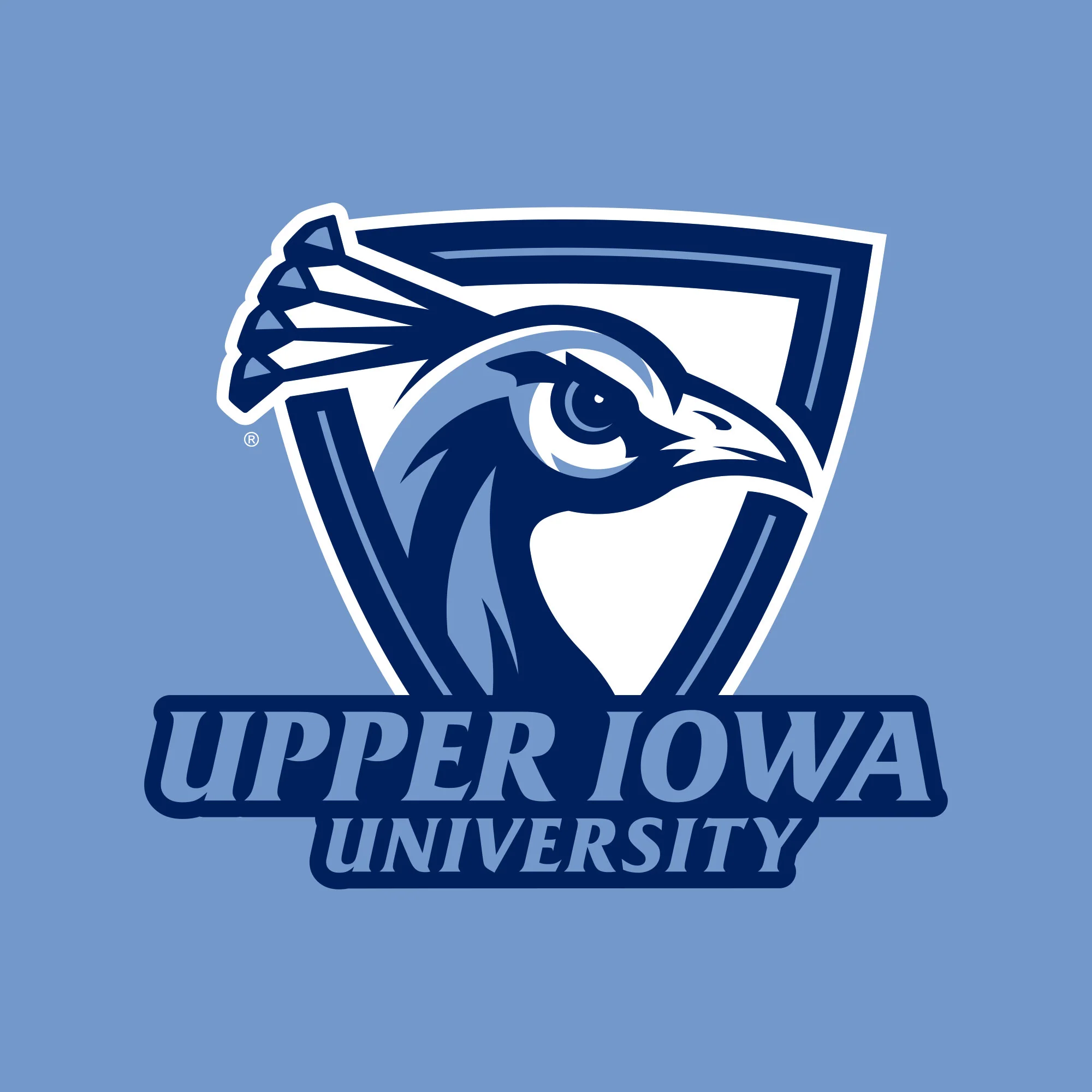 Upper Iowa Secondary Logo Long Sleeve - C Blue - Image 2