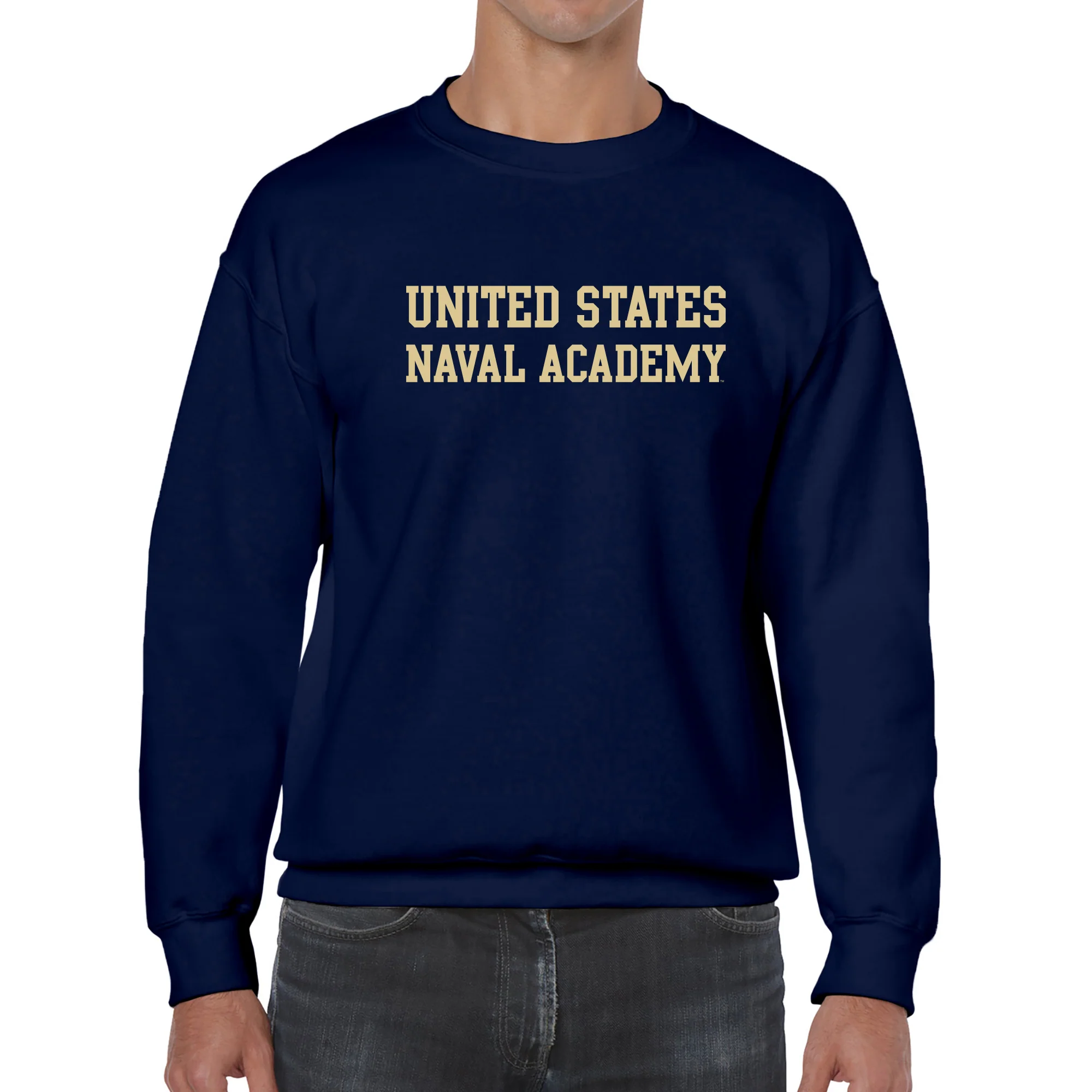 United States Naval Academy Midshipmen Basic Block Heavy Blend Crewneck - Navy - Image 4