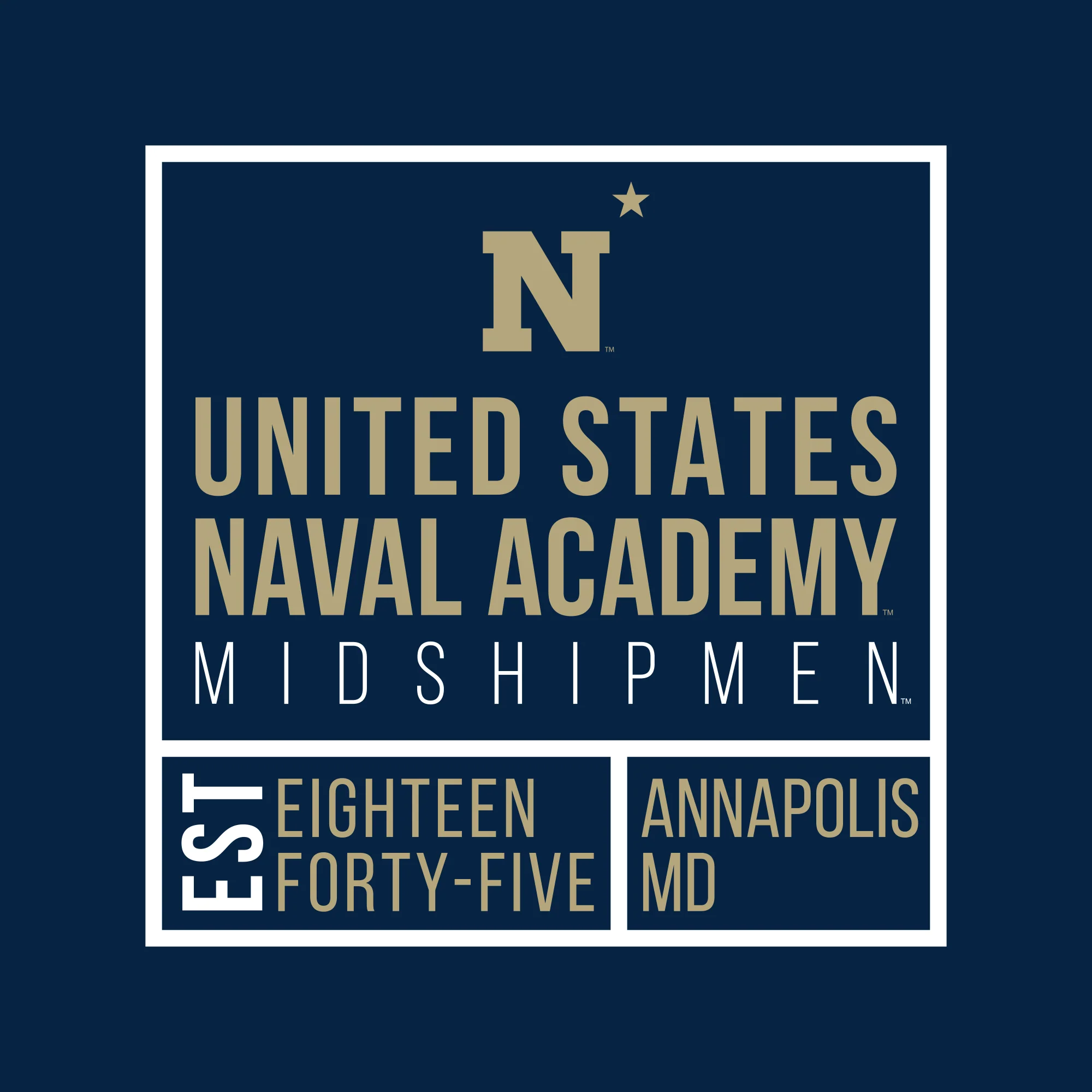 US Naval Academy Box Label T Shirt - Navy - Image 2