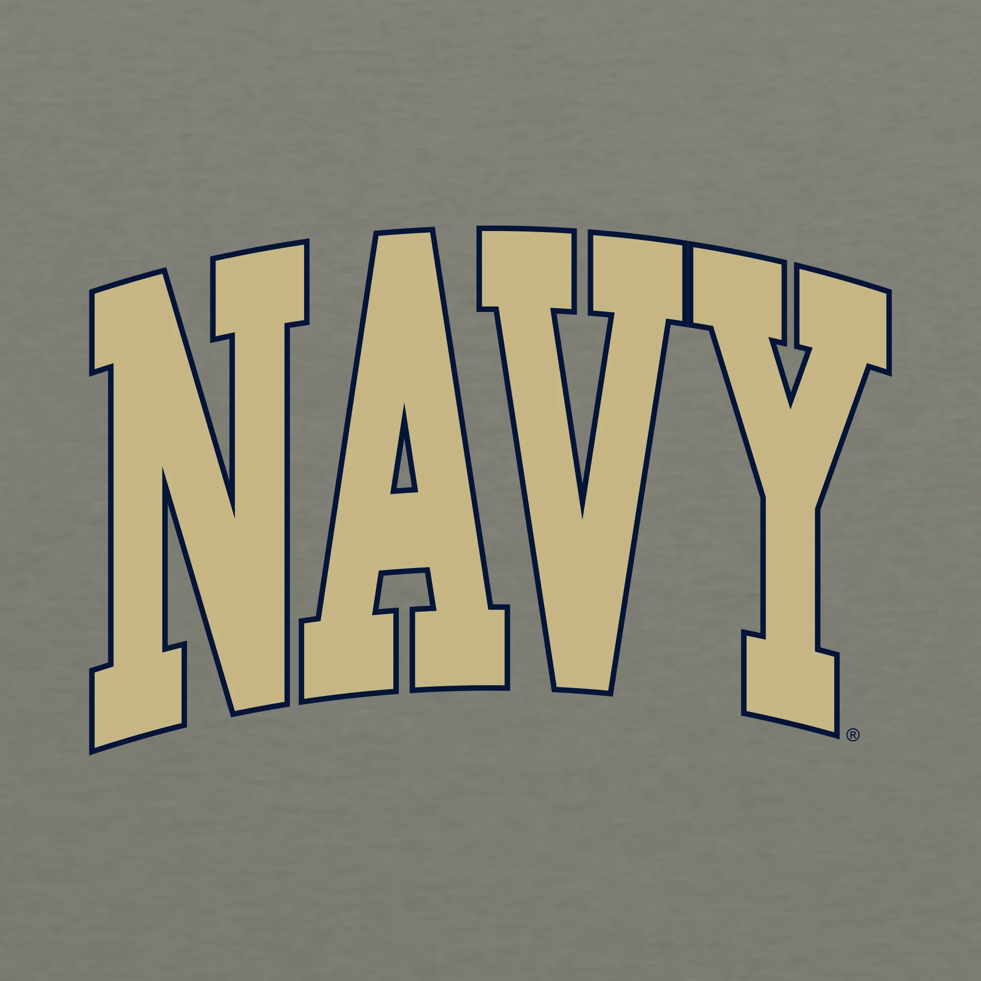 US Naval Academy Midshipmen Mega Arch T-Shirt - Heather Military - Image 2