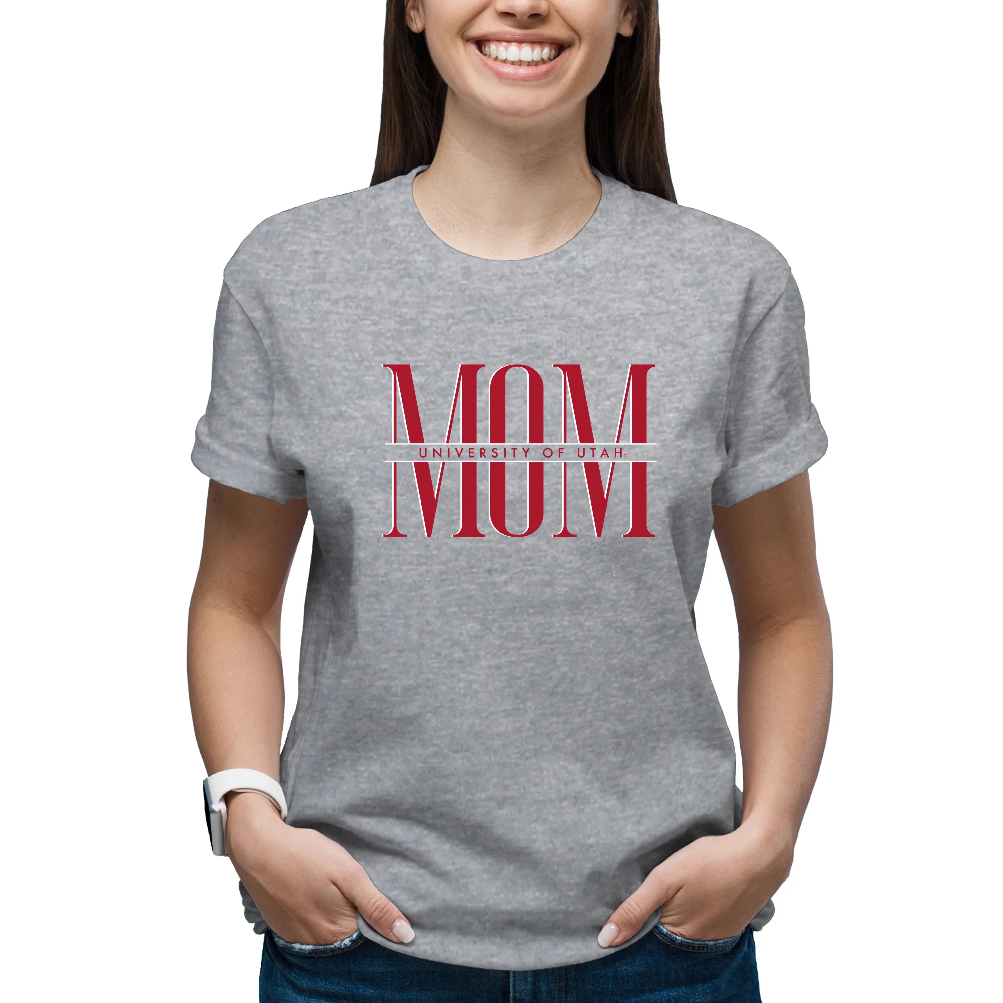 Utah Classic Mom T-Shirt - Sport Grey - Image 3