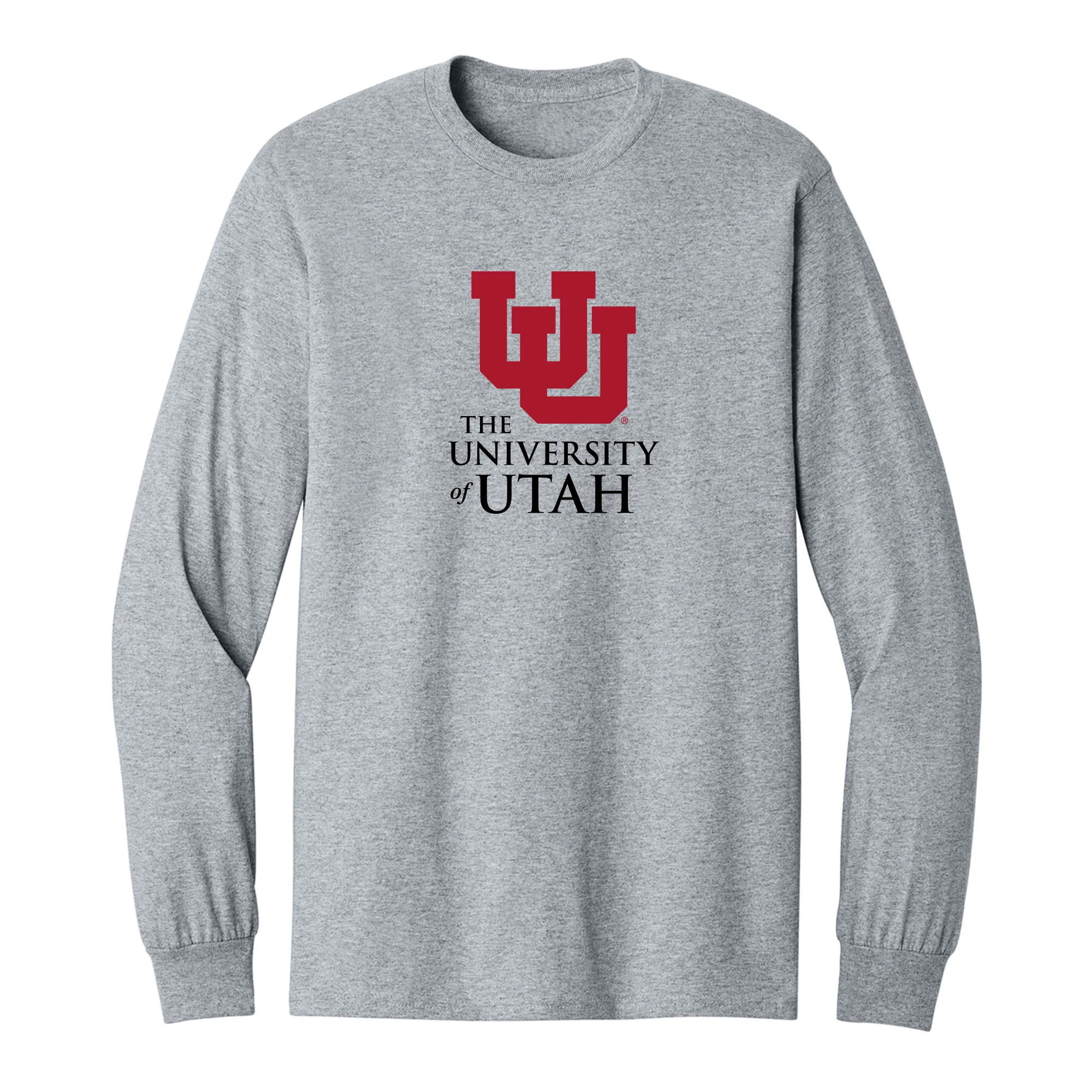 Utah Institutional Logo Long Sleeve - Sport Grey