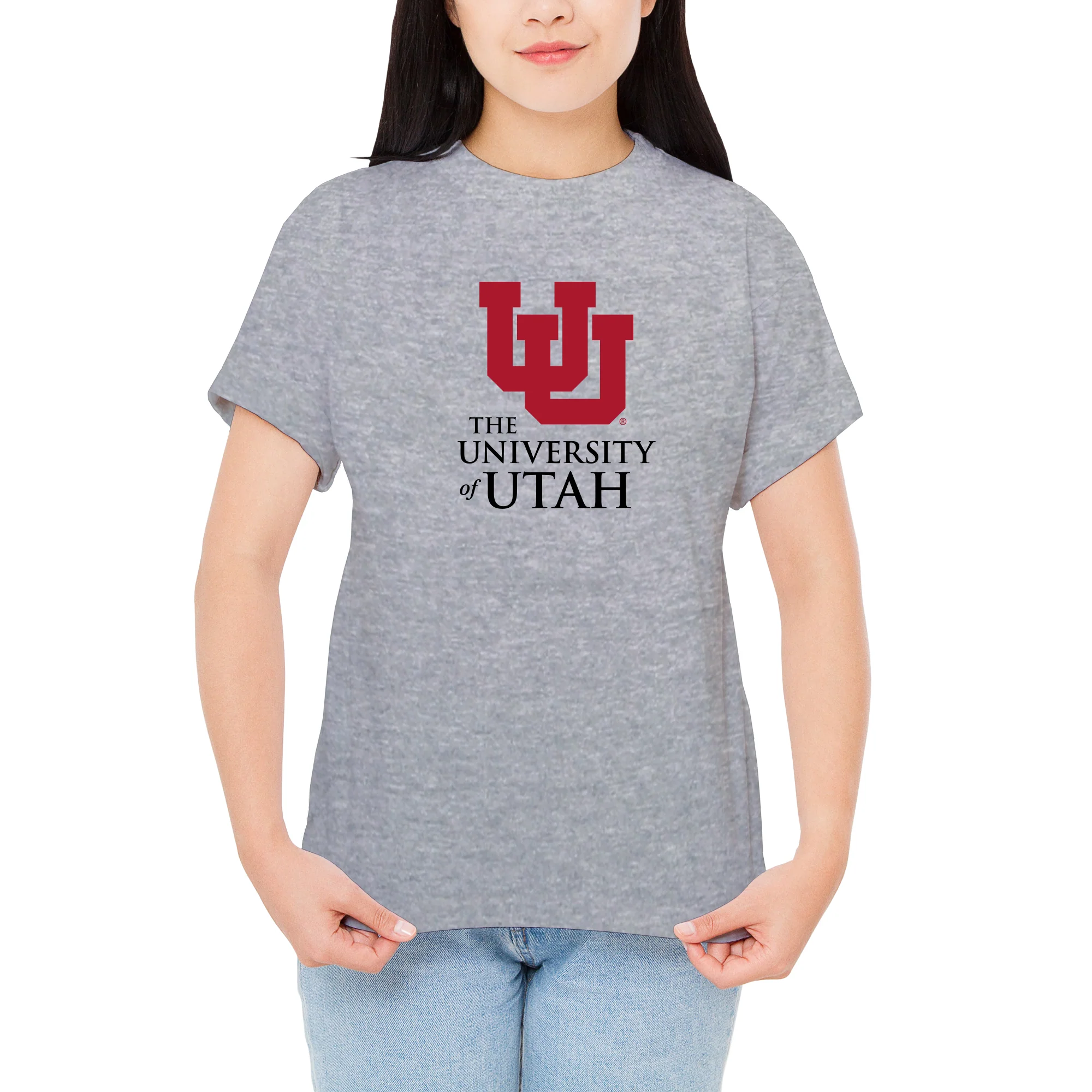 Utah Institutional Logo T-Shirt - Sport Grey - Image 4