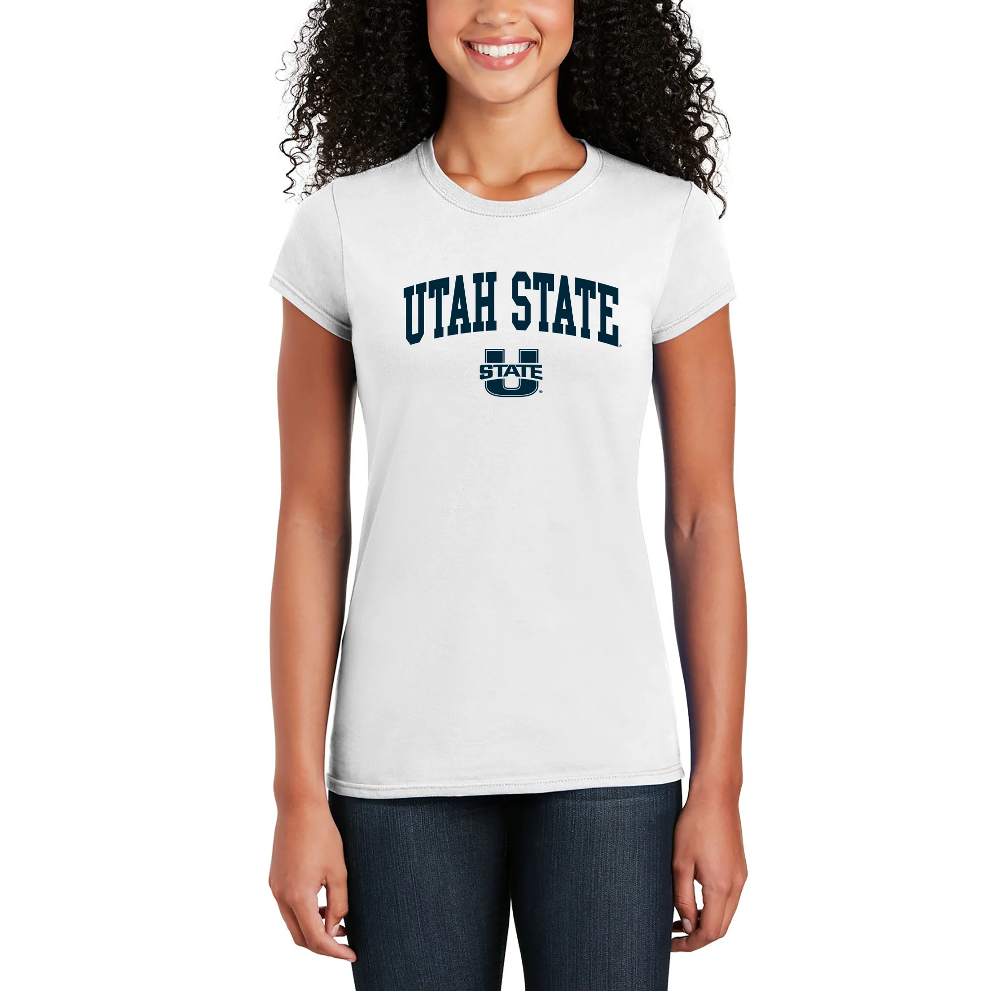 Utah State Aggies Arch Logo Womens T-Shirt - Image 8