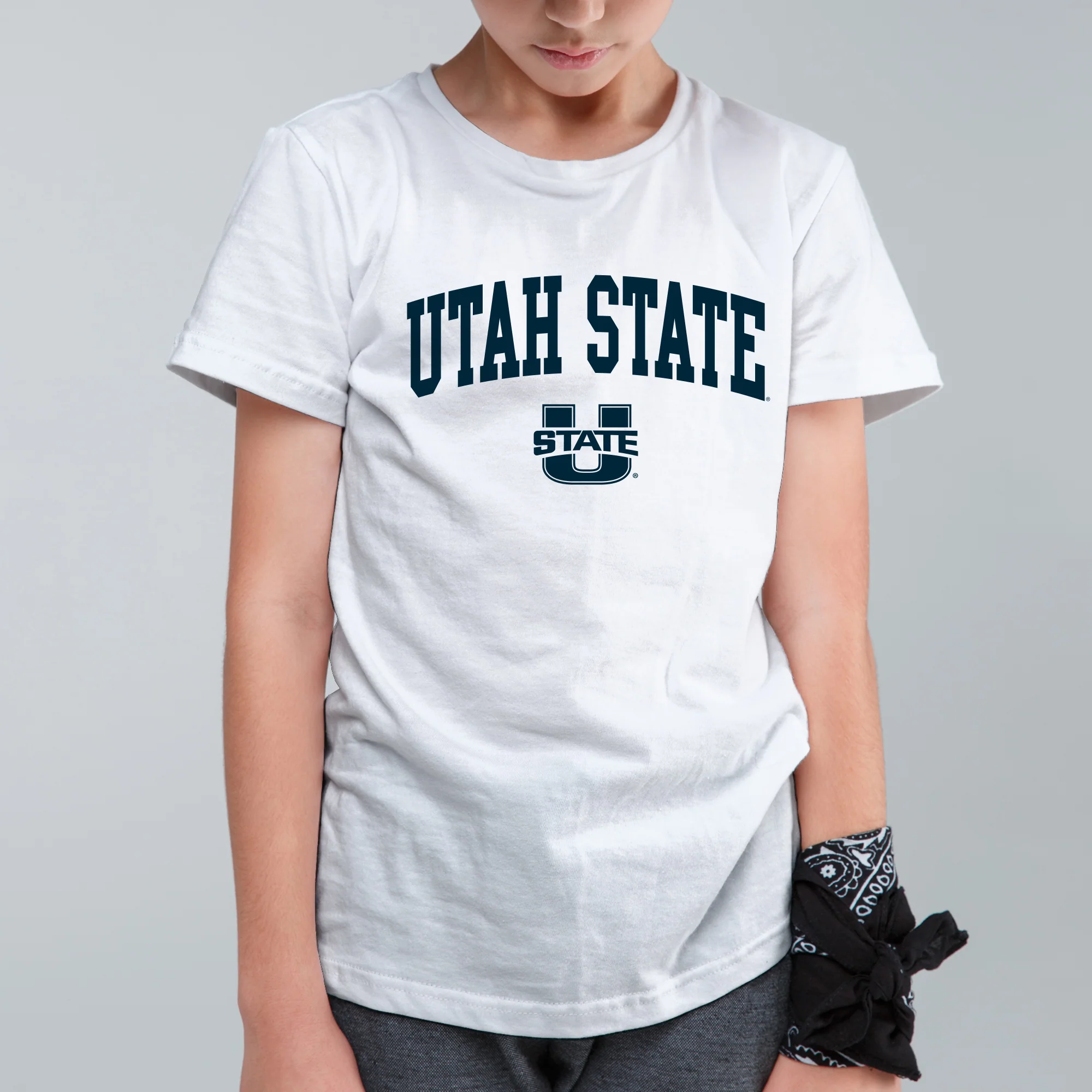 Utah State Aggies Arch Logo Youth T-Shirt - Image 7