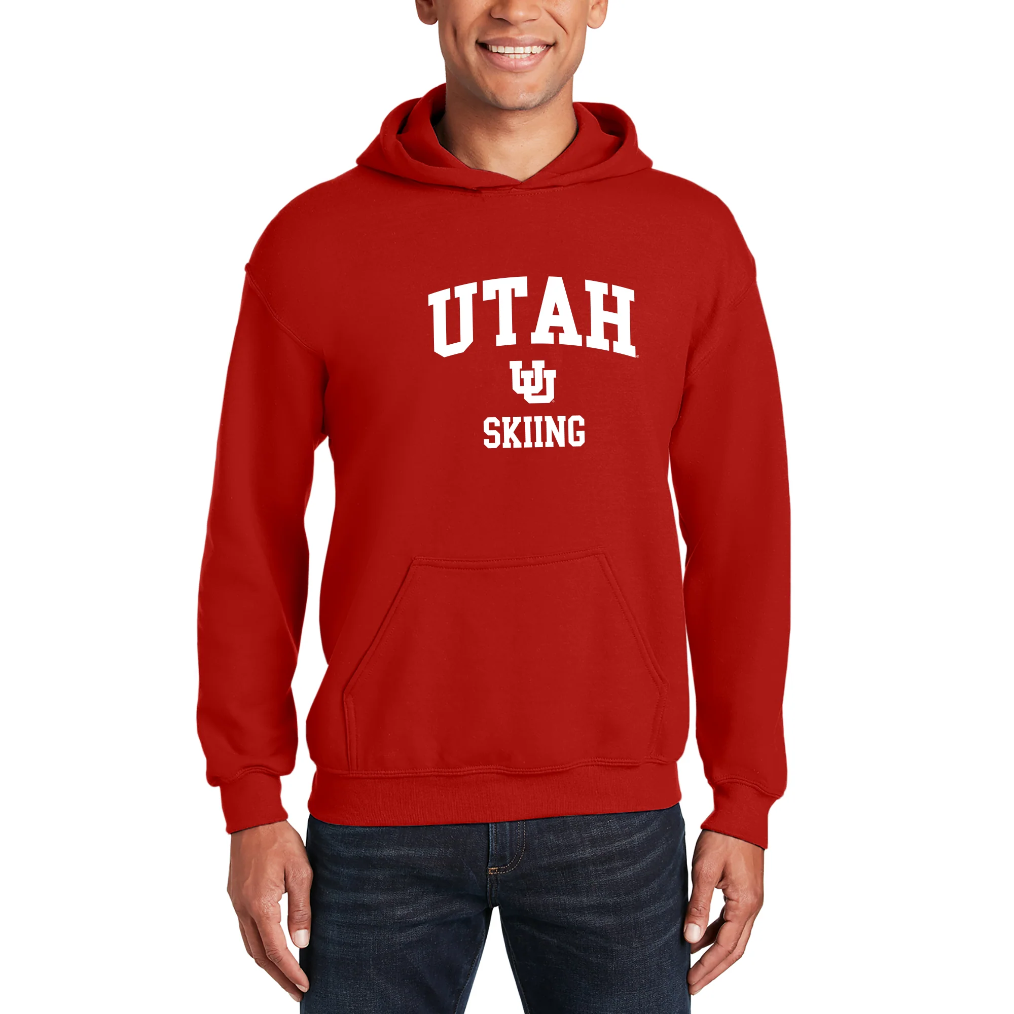 Utah Utes Arch Logo Skiing Hoodie - Red - Image 3