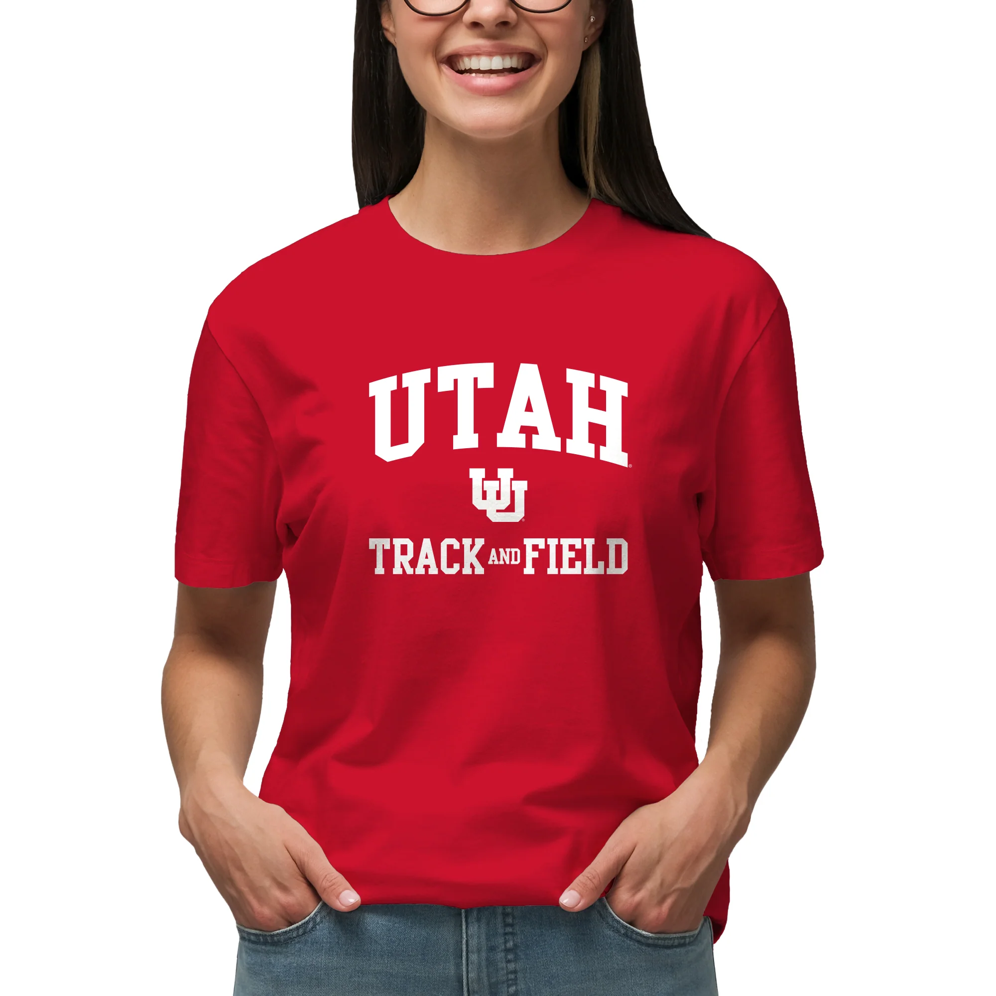 Utah Utes Arch Logo Track & Field T-Shirt - Red - Image 4