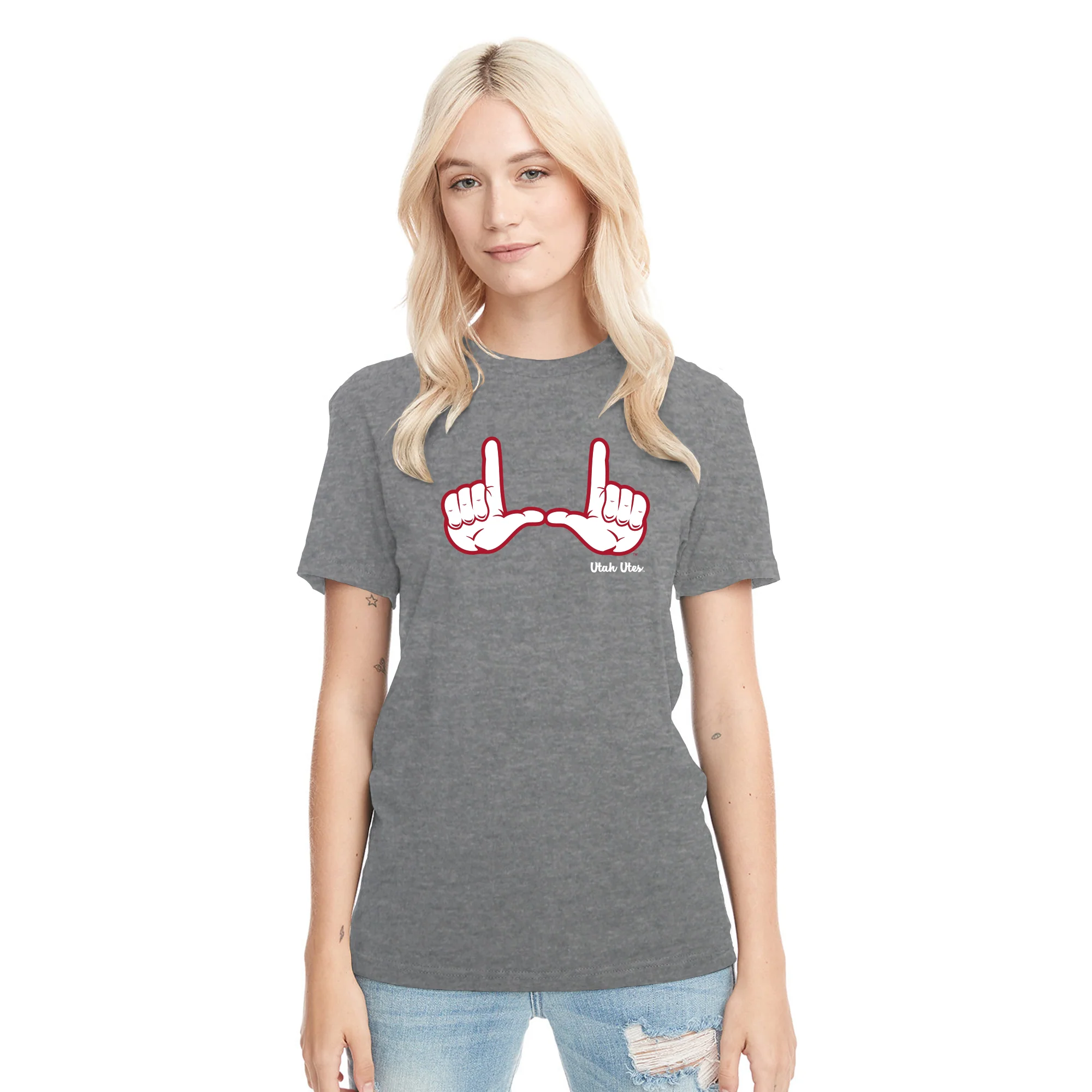 Utah Utes Hand Sign NLA Triblend T-Shirt - Image 12