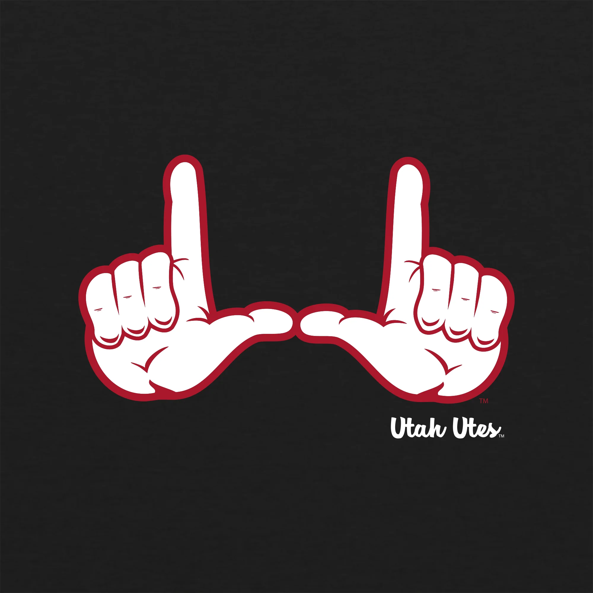 Utah Utes Hand Sign NLA Triblend T-Shirt - Image 7