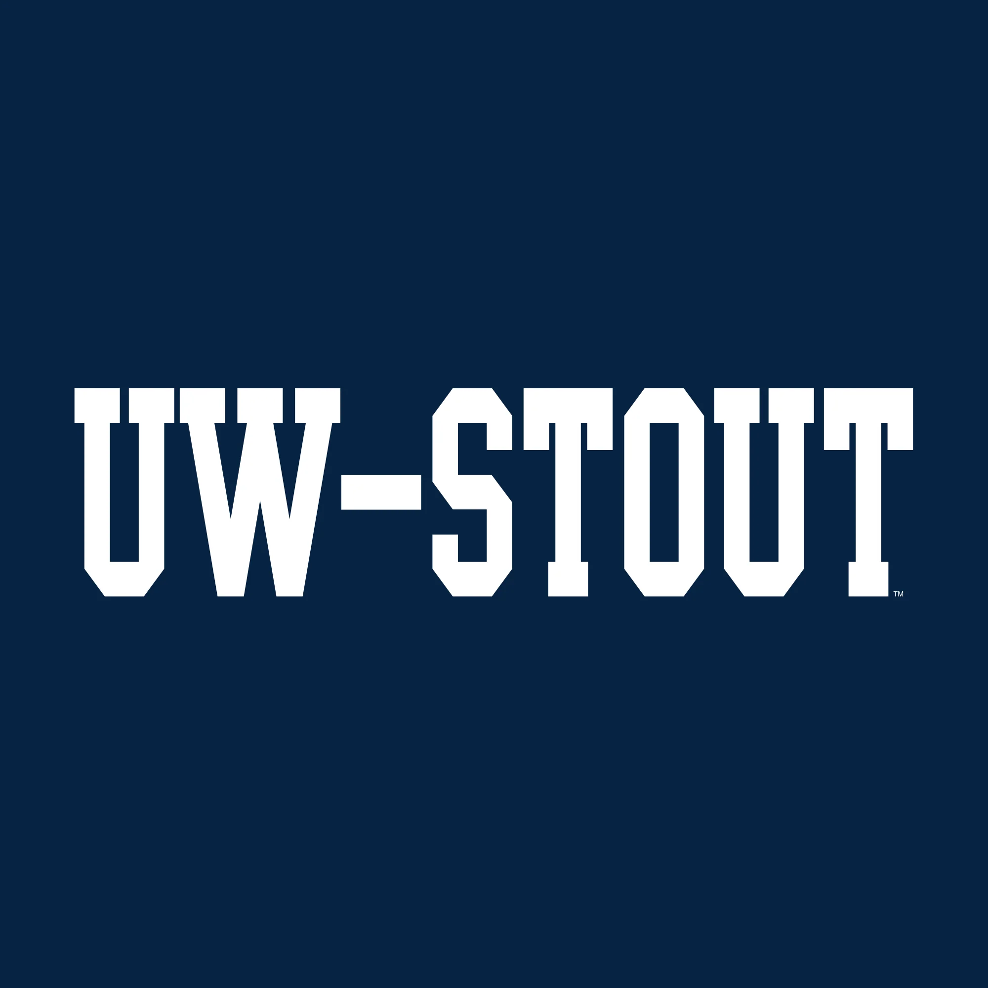 UW-Stout Basic Block Long Sleeve - Navy - Image 2