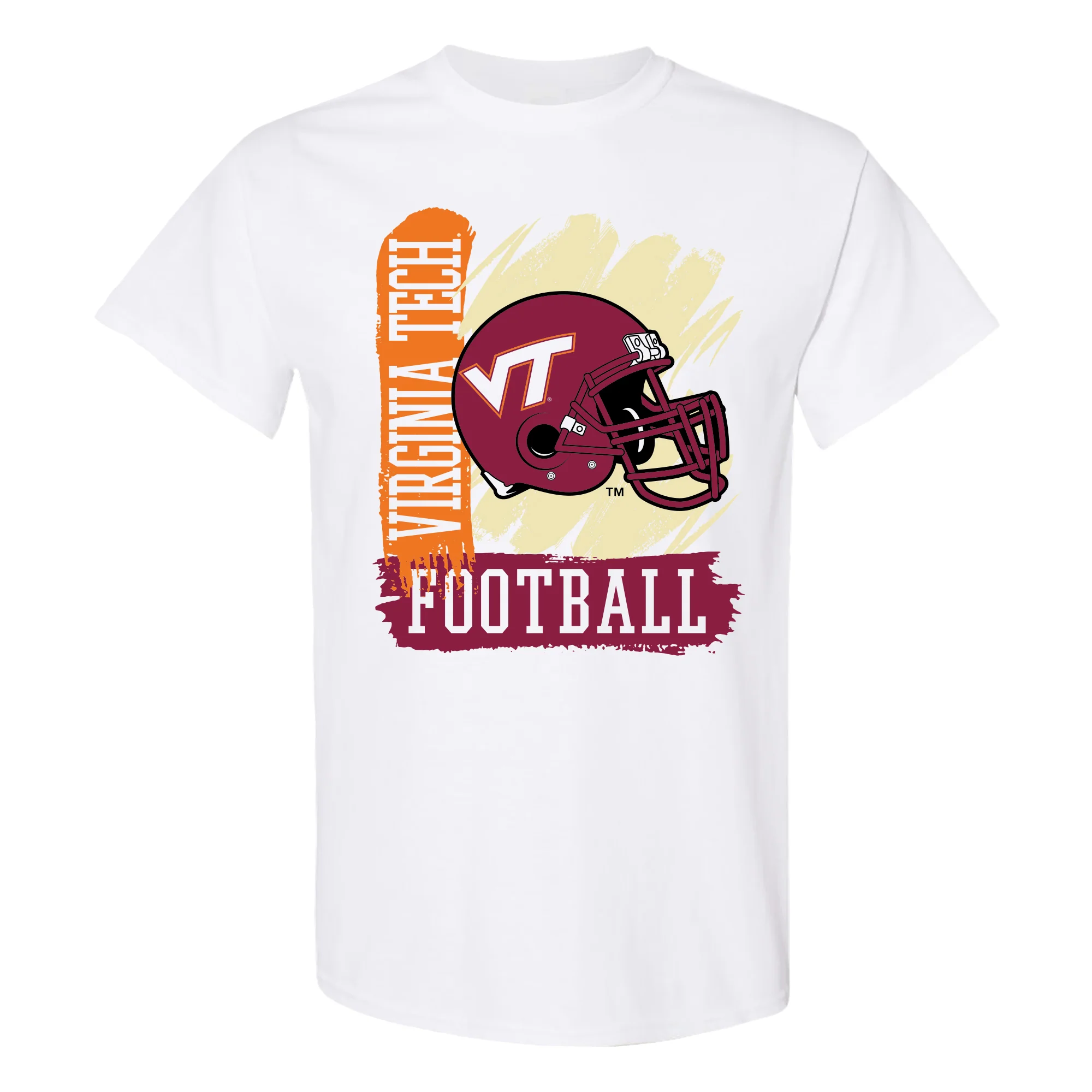Virginia Tech 90s Big Print T-Shirt - White