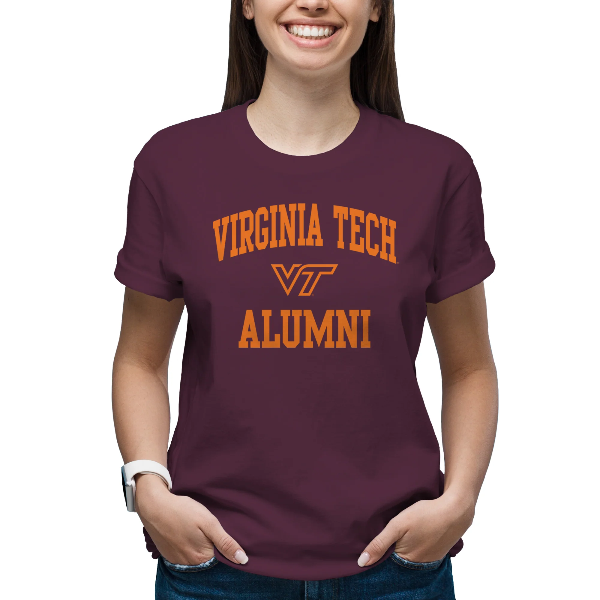 Virginia Tech Arch Logo Alumni T-Shirt - Maroon - Image 4