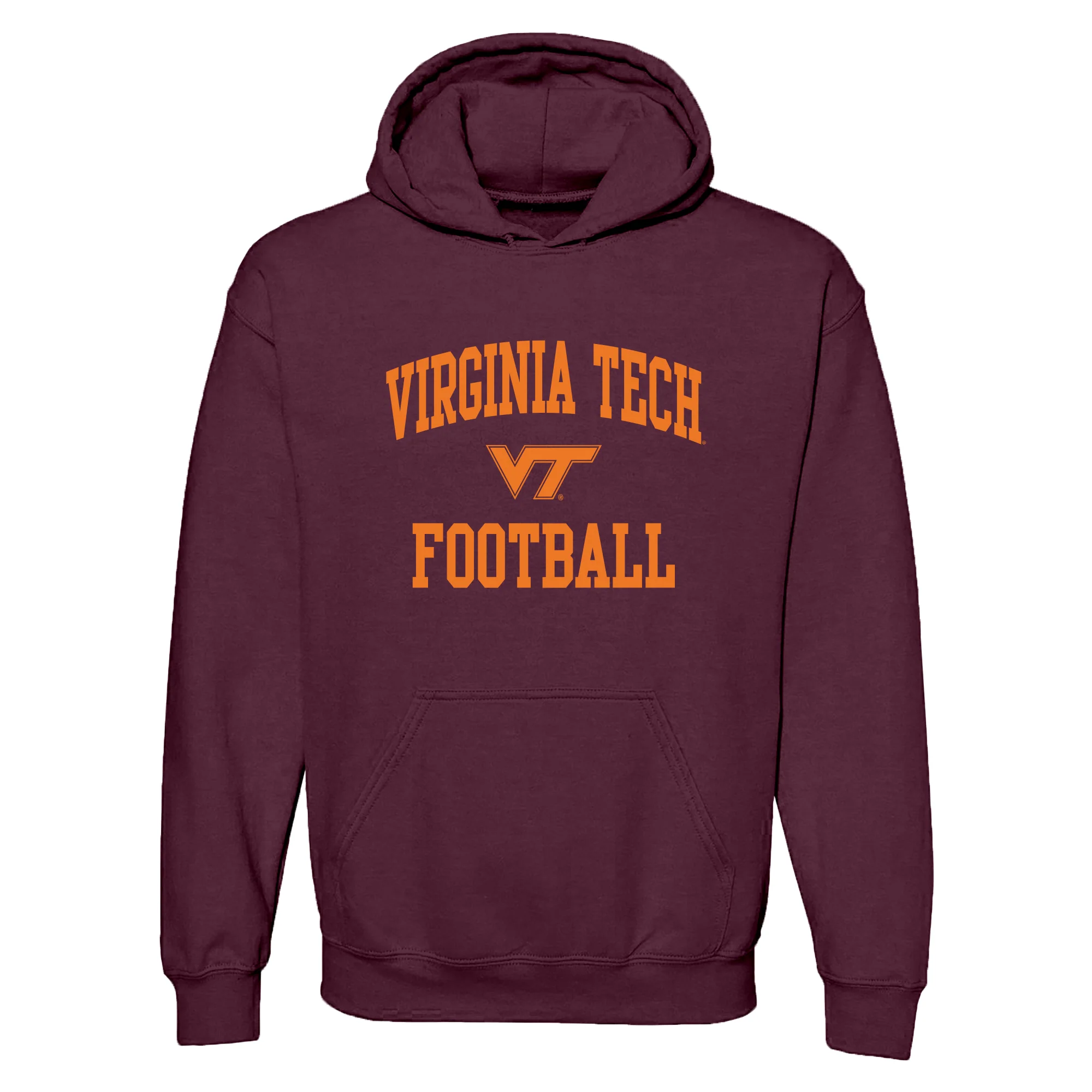 Virginia Tech Arch Logo Football Hoodie - Maroon