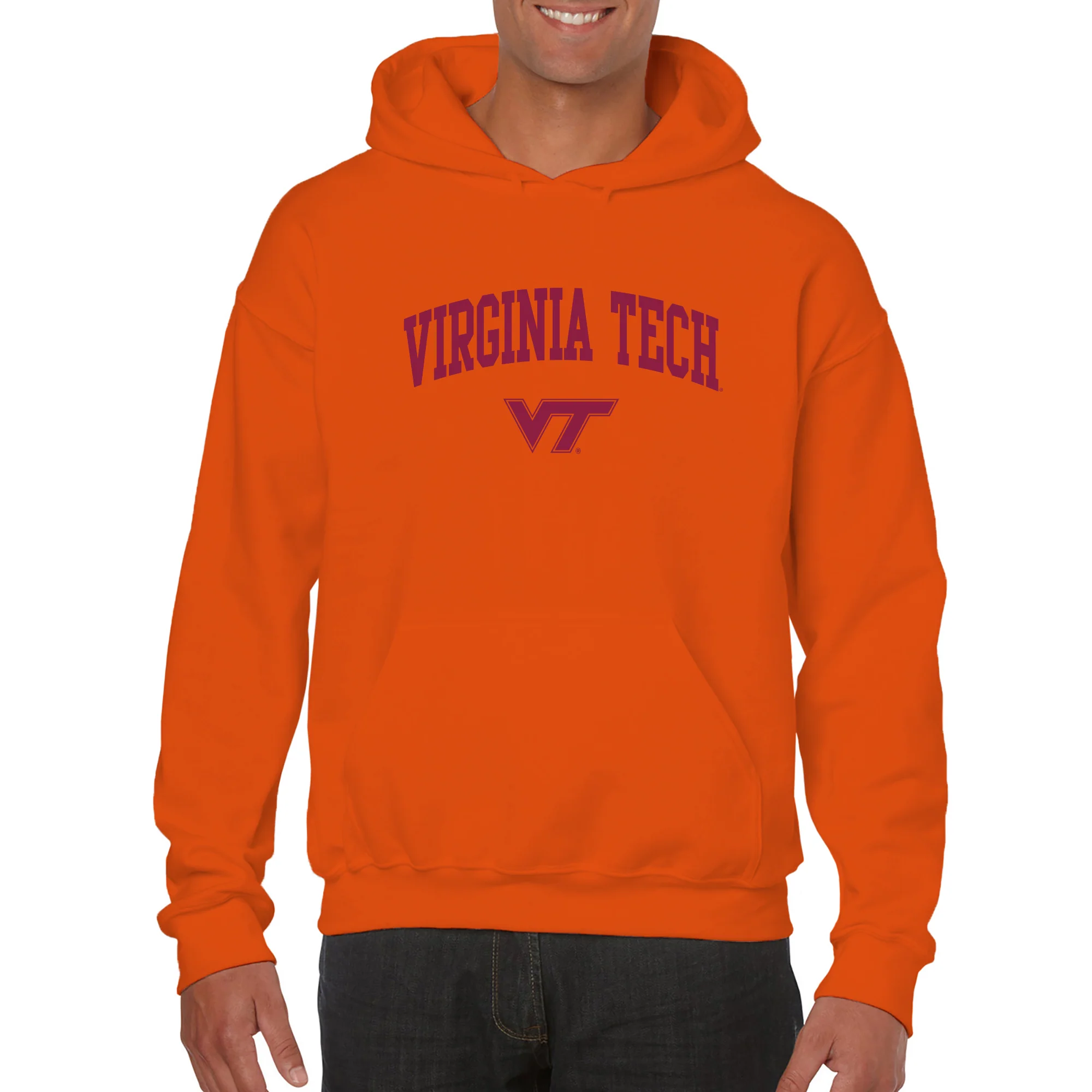 Virginia Tech Arch Logo Hoodie - Orange - Image 3