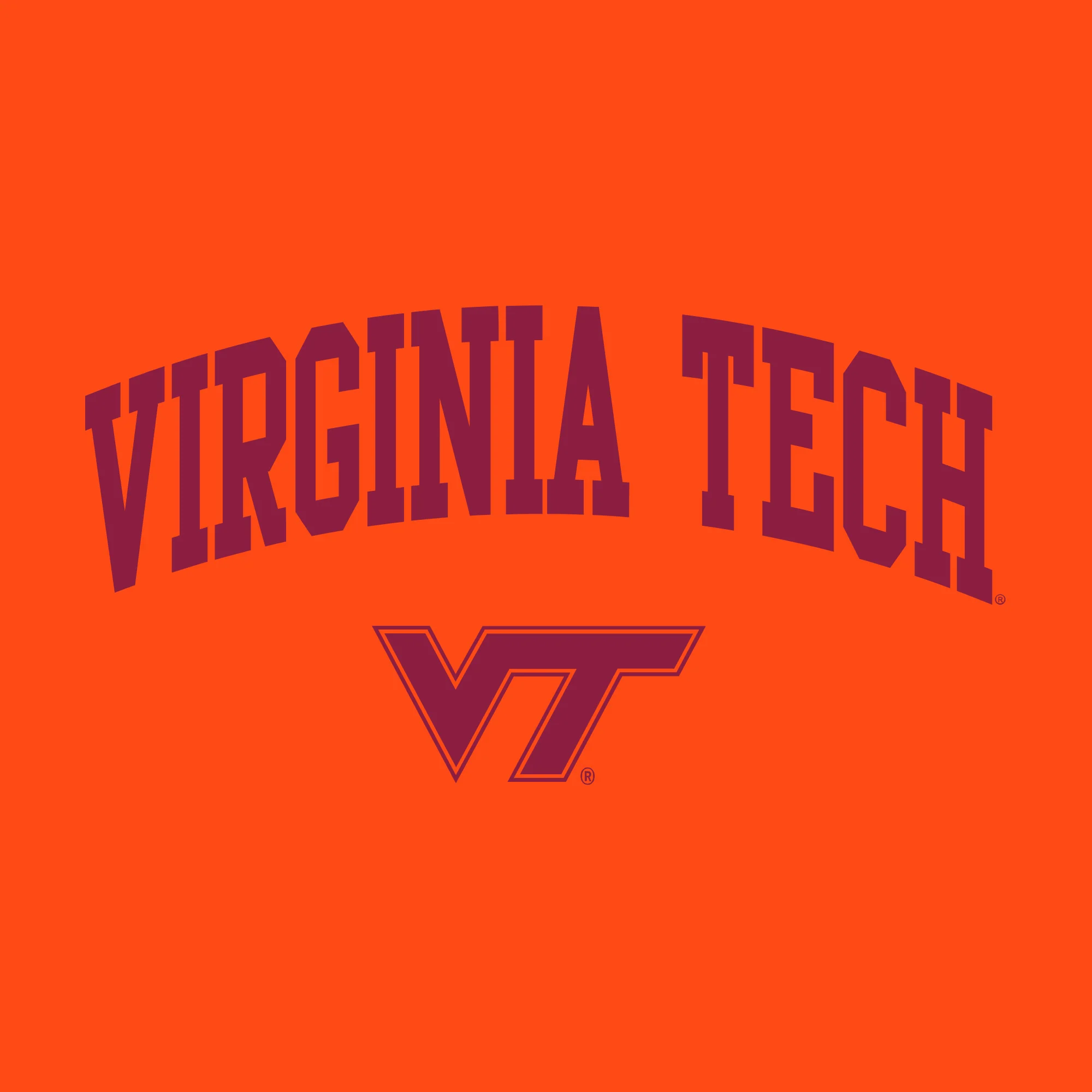Virginia Tech Arch Logo Long Sleeve - Orange - Image 2