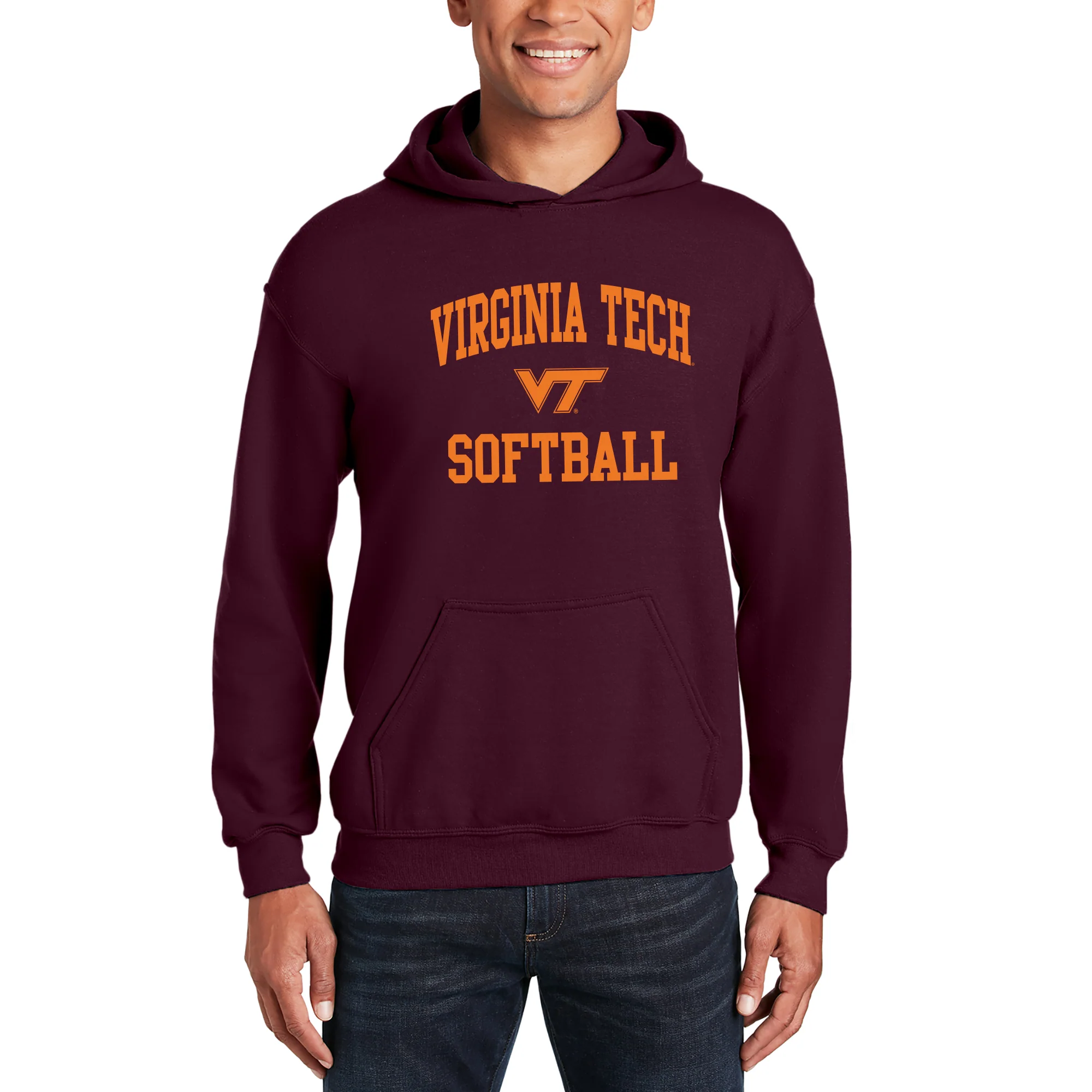 Virginia Tech Arch Logo Softball Hoodie - Maroon - Image 3